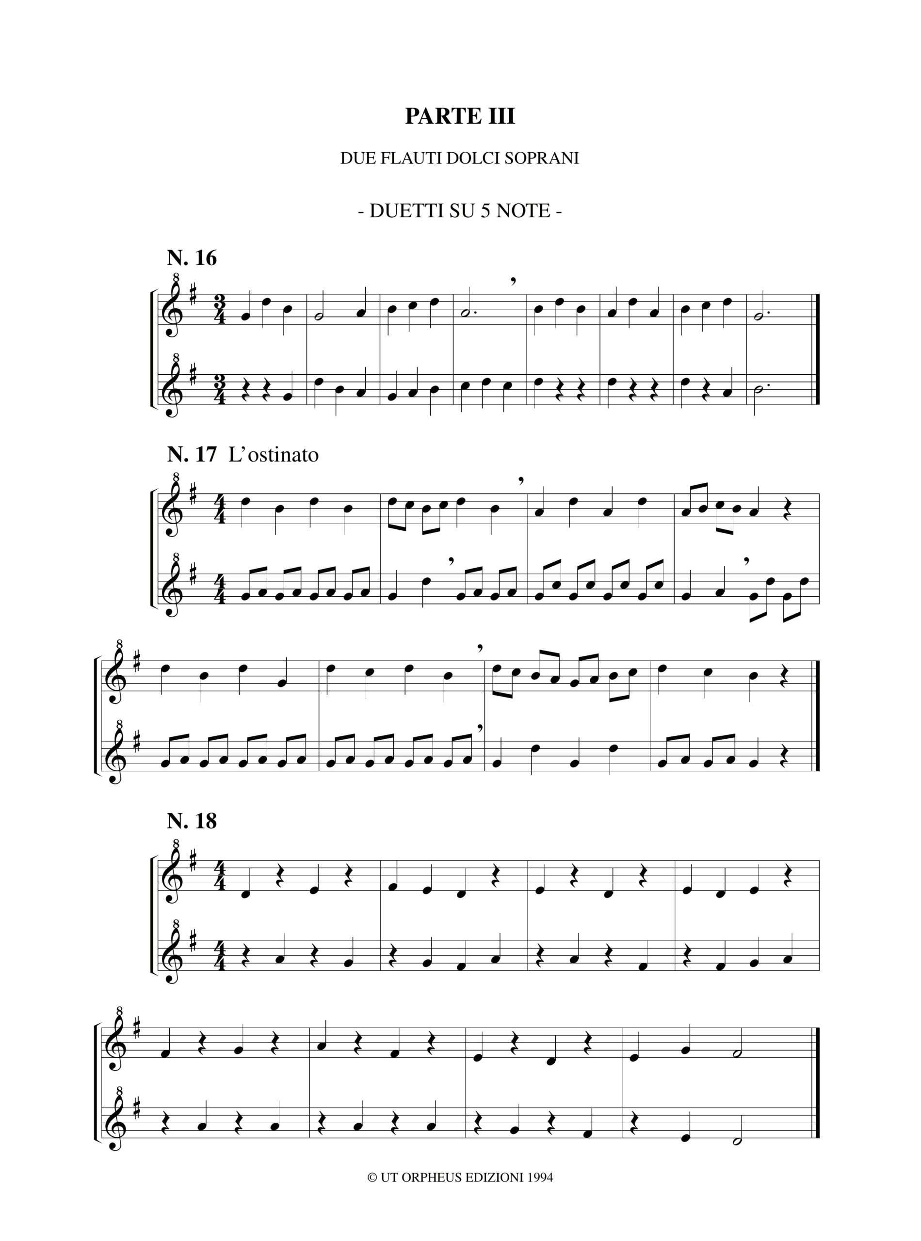 Corini, Lucia: La Flauteria. Musica d’assieme per Flauti Dolci Soprani con la partecipazione di Strumenti a Percussione, Chitarra, Violino, Pianoforte, Flauto Dolce Tenore e Violoncello - Image 4