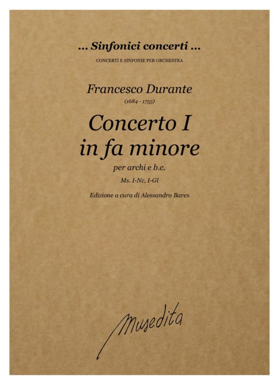 Francesco Durante (1684 - 1755) - Concerto I in fa minore per archi e b.c.