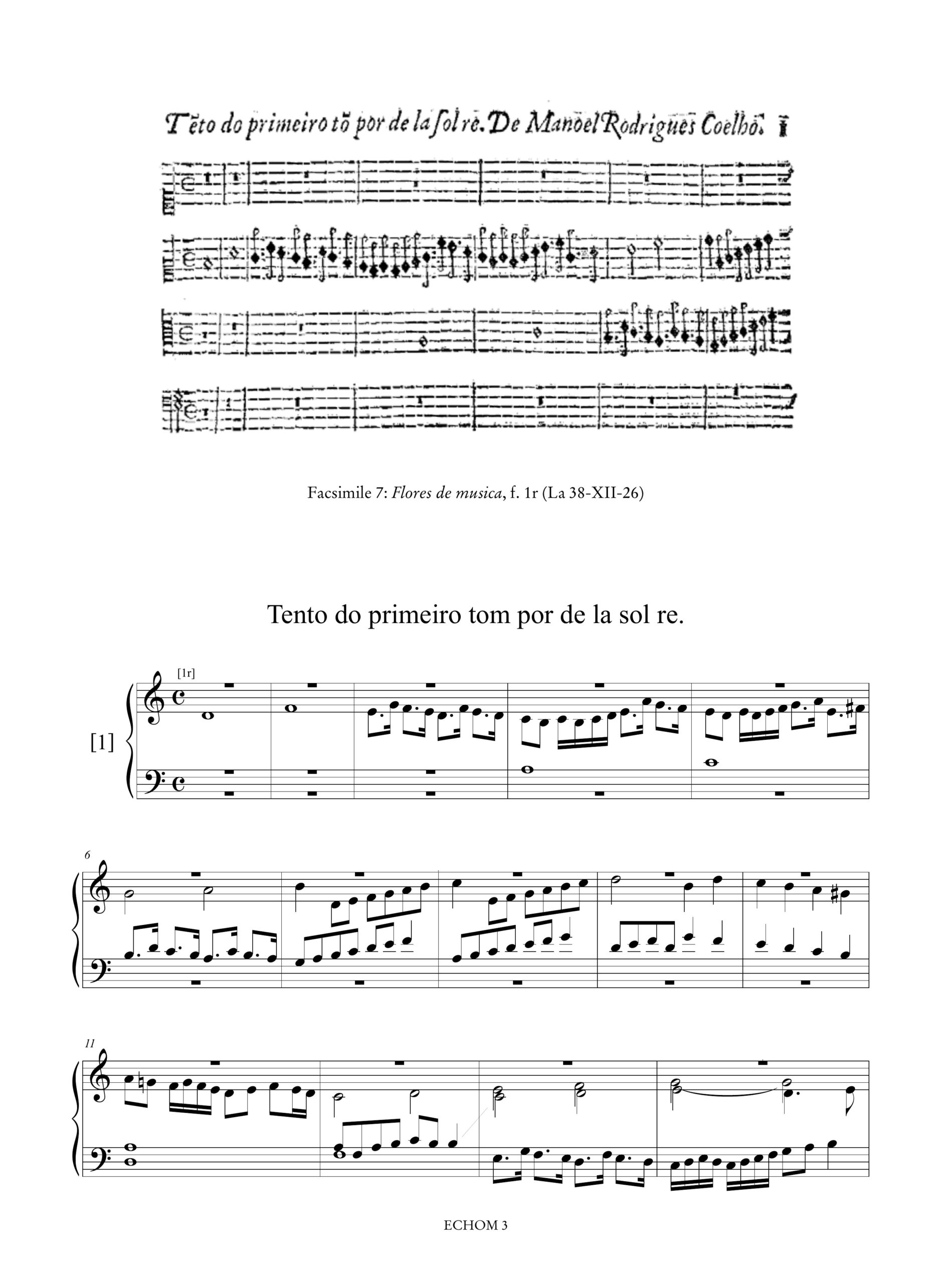 Coelho, Manuel Rodrigues: Flores de Musica (1620) - Vol. I: Tentos (1st-4th tone) - Image 2