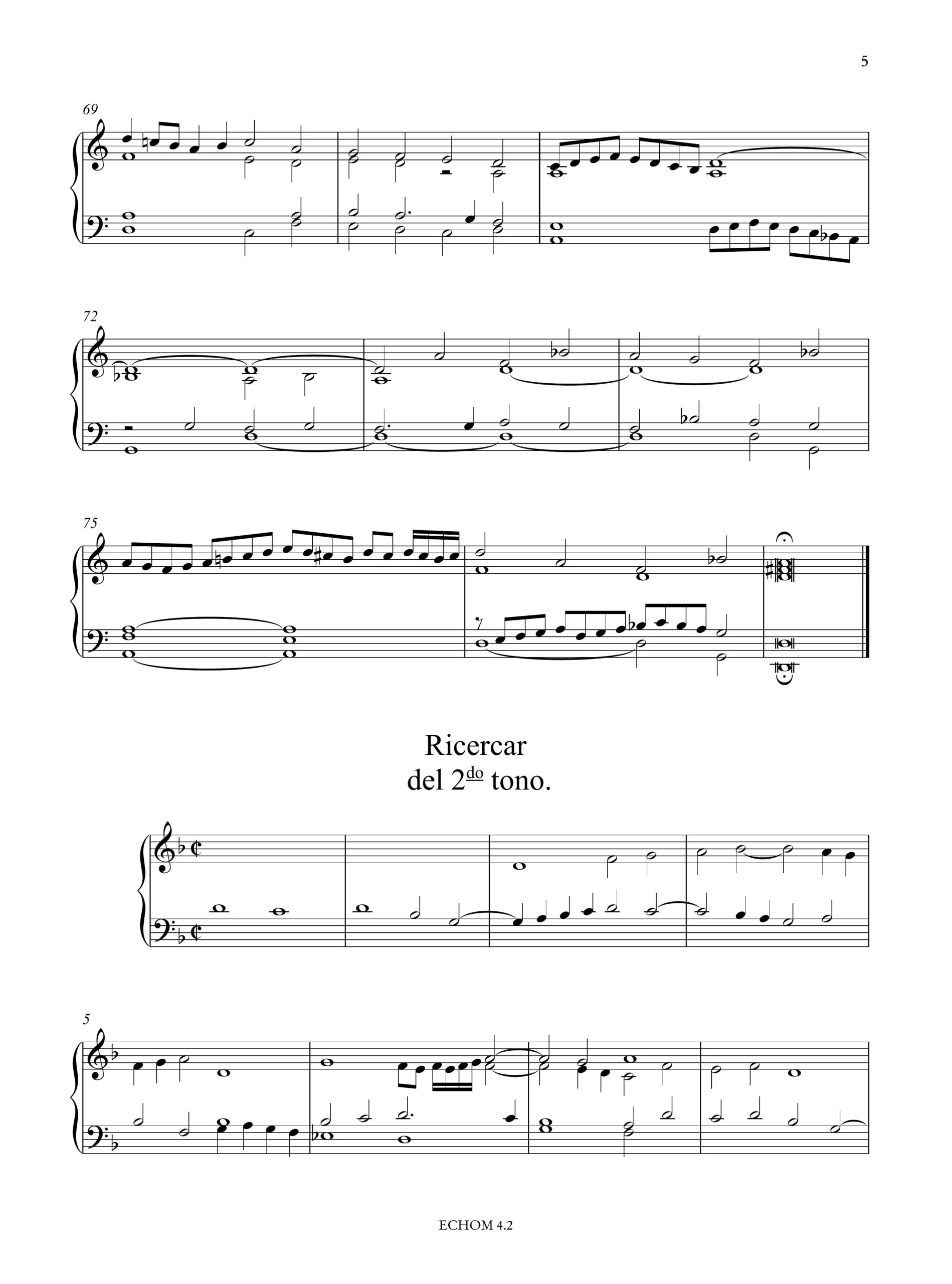 Antegnati, Costanzo: L’Antegnata (from the German Organ Tablature in the National Library of Turin - Giordano 6) - Image 3