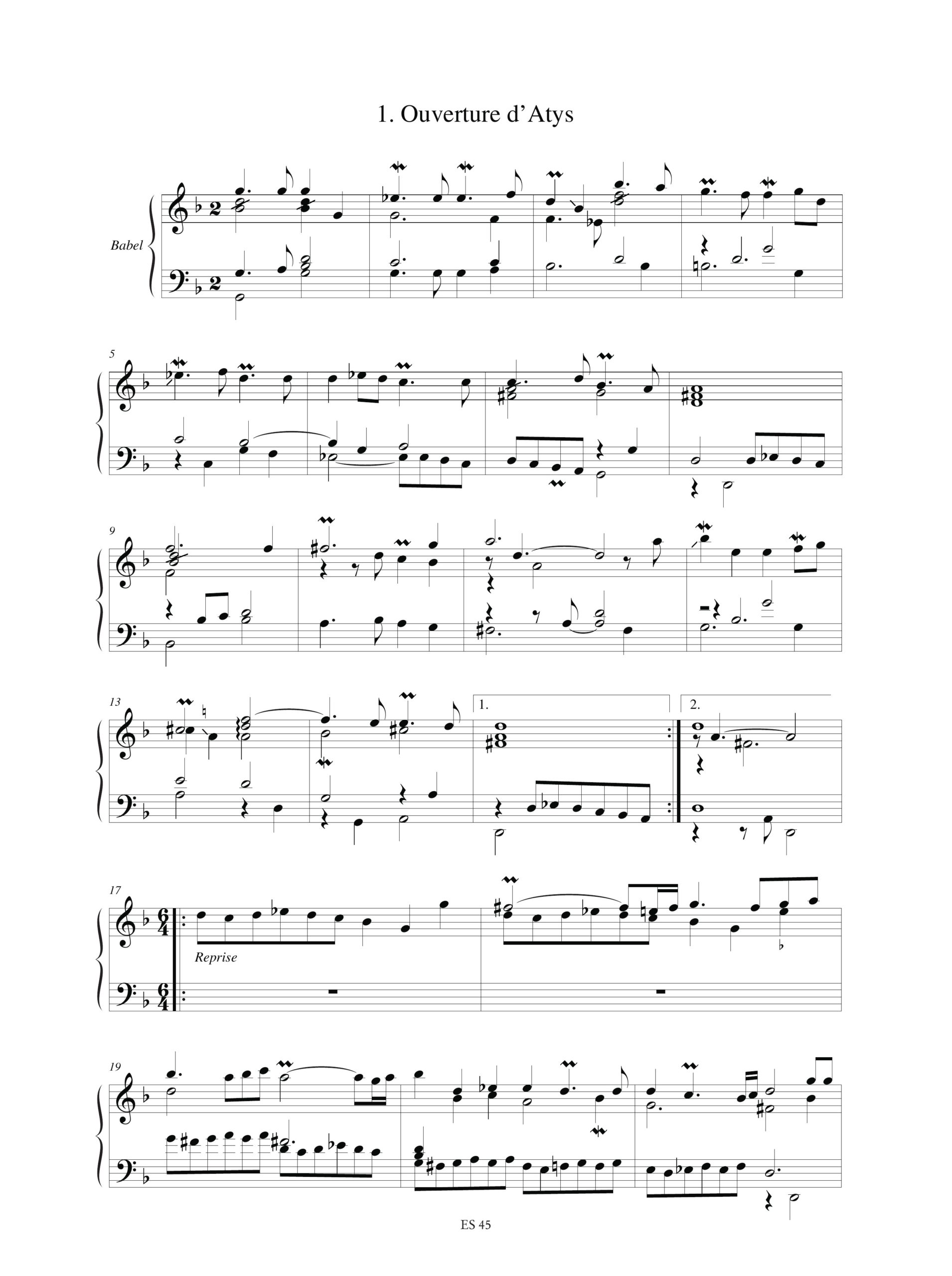 Lully, Jean-Baptiste: 27 brani d’opera trascritti per tastiera nei secc. XVII e XVIII - Image 2