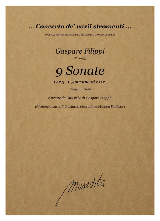 Gaspare Filippi (? - 1655) - 9 Sonate (Venezia, 1649)