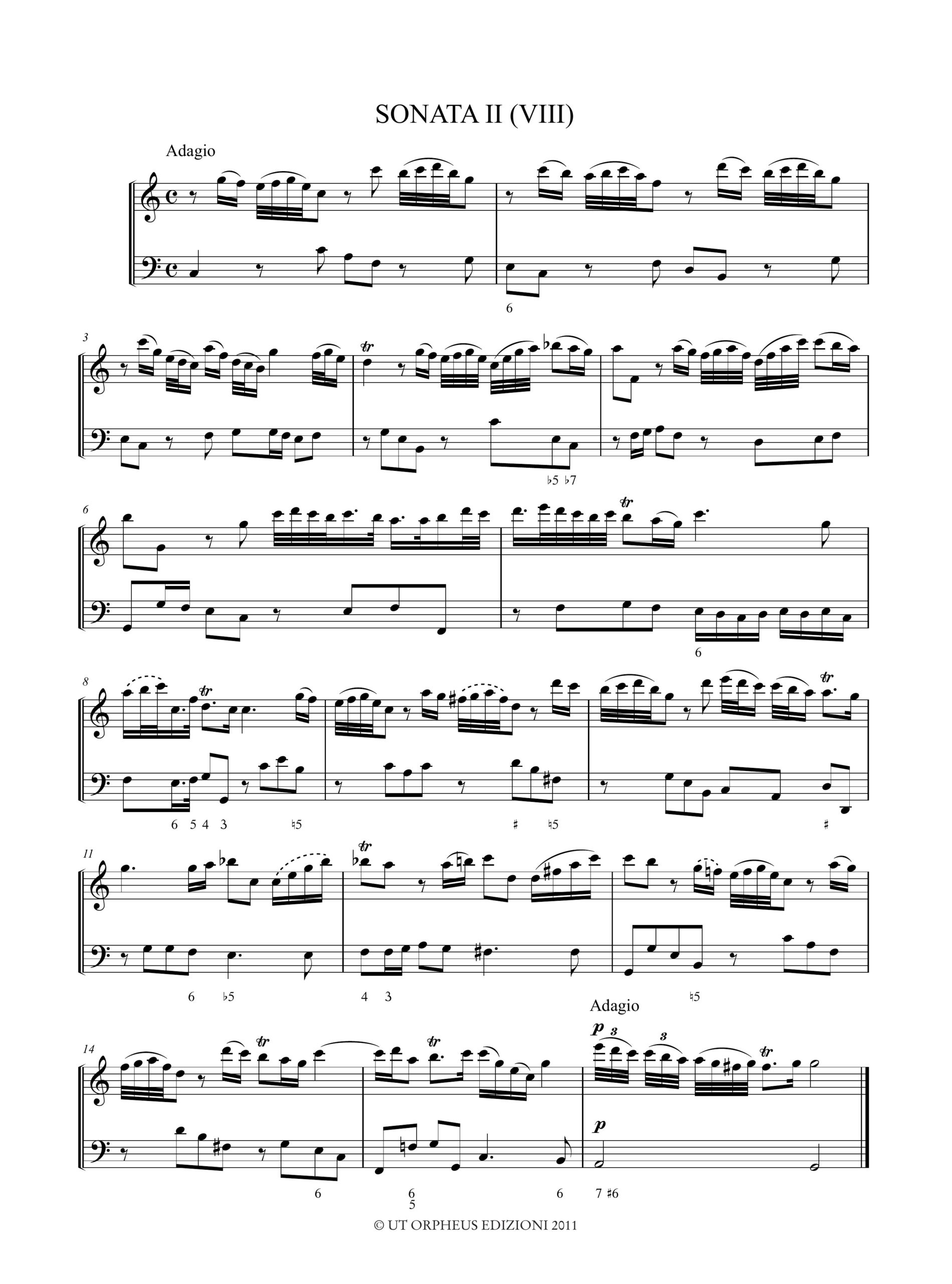 Valentine, Robert: 12 Sonate dal ms. di Parma Sanv. D. 145 per Flauto Dolce Contralto e Basso Continuo - Vol. II: Sonate Nn. 7-12 - Image 3