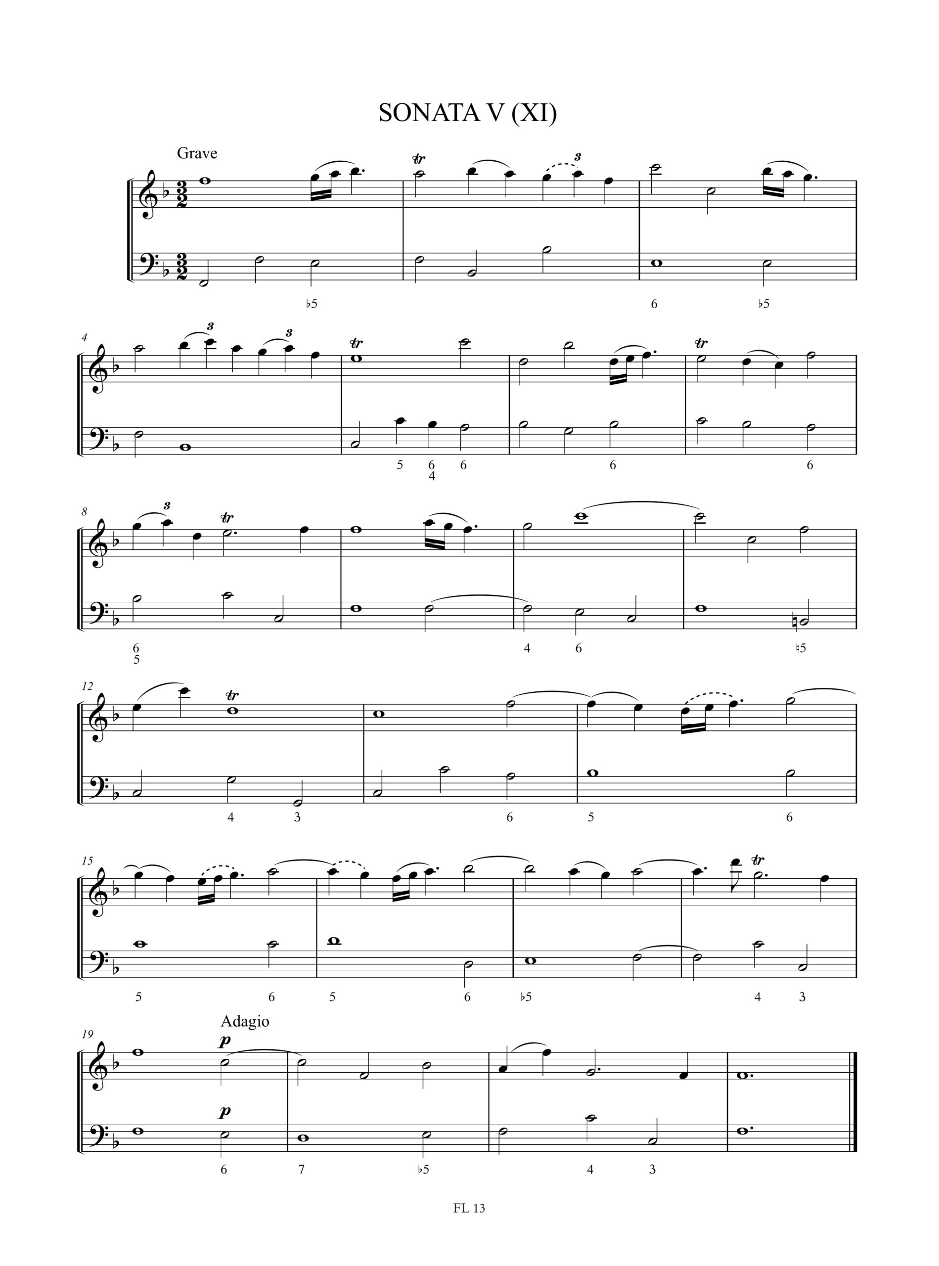Valentine, Robert: 12 Sonate dal ms. di Parma Sanv. D. 145 per Flauto Dolce Contralto e Basso Continuo - Vol. II: Sonate Nn. 7-12 - Image 6
