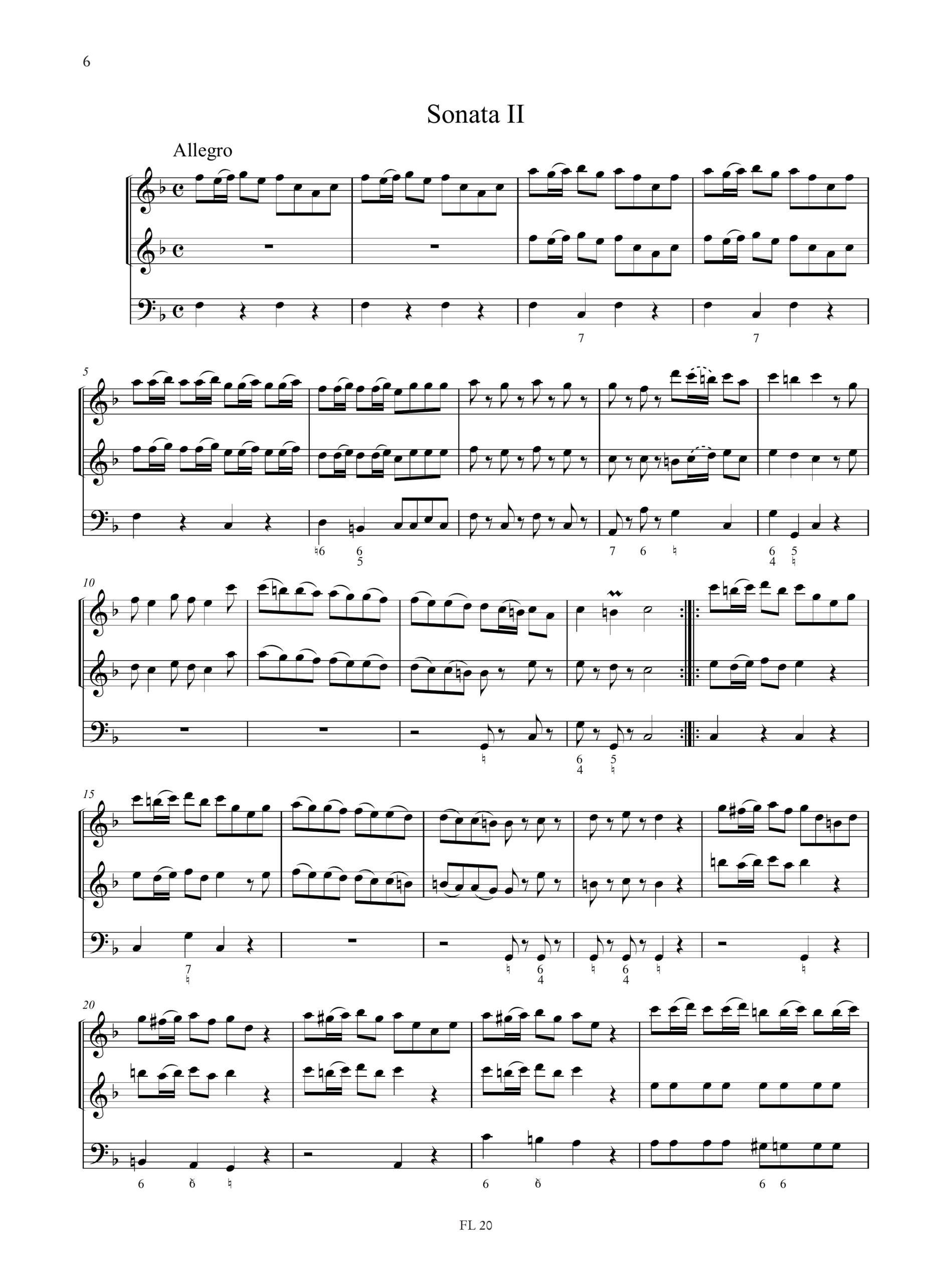 Sammartini, Giuseppe: 12 Triosonate (London 1727) per 2 Flauti Dolci Contralti (2 Violini) e Basso Continuo - Vol. 1: Sonate I-VI - Image 3