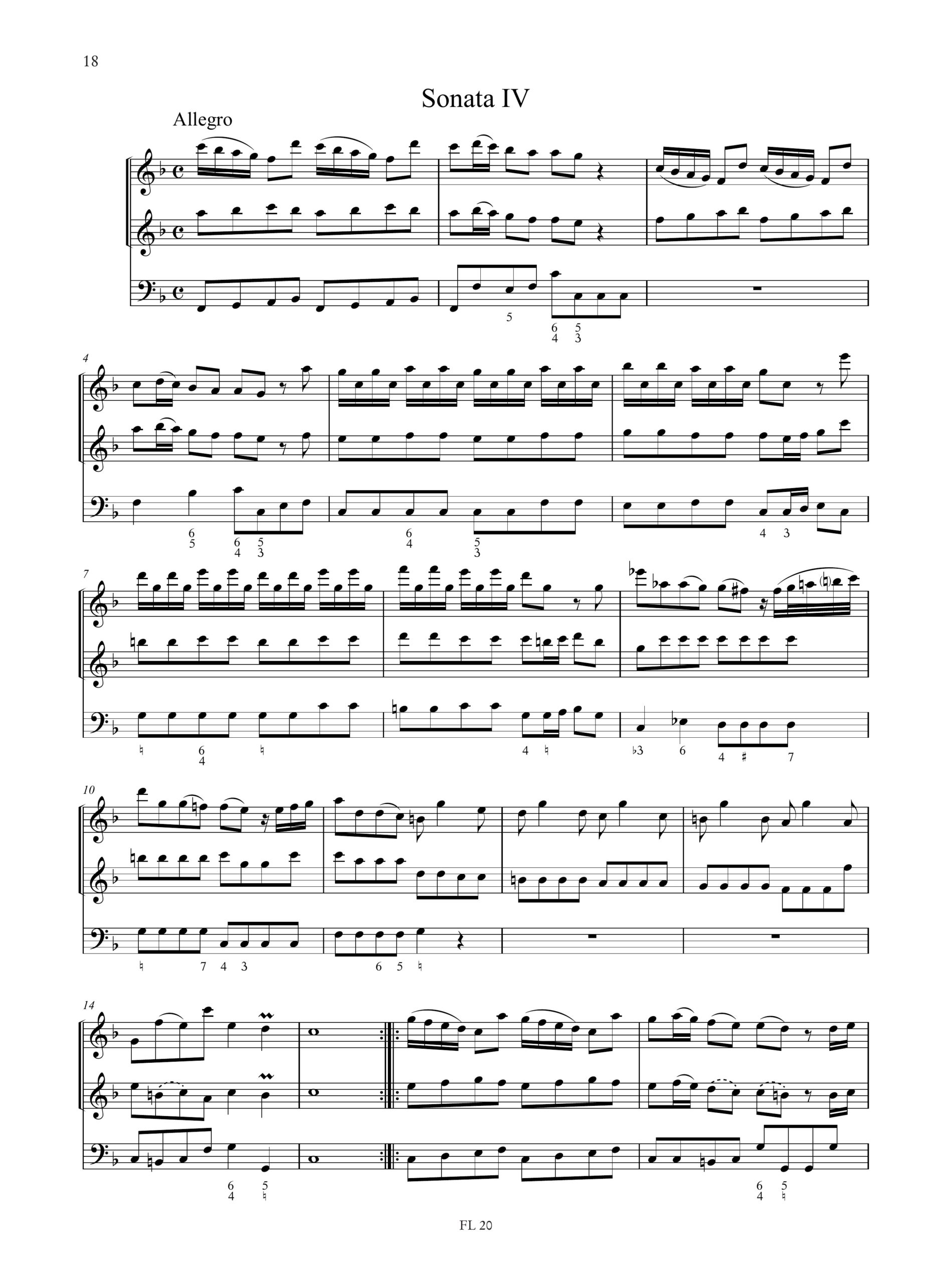 Sammartini, Giuseppe: 12 Triosonate (London 1727) per 2 Flauti Dolci Contralti (2 Violini) e Basso Continuo - Vol. 1: Sonate I-VI - Image 5