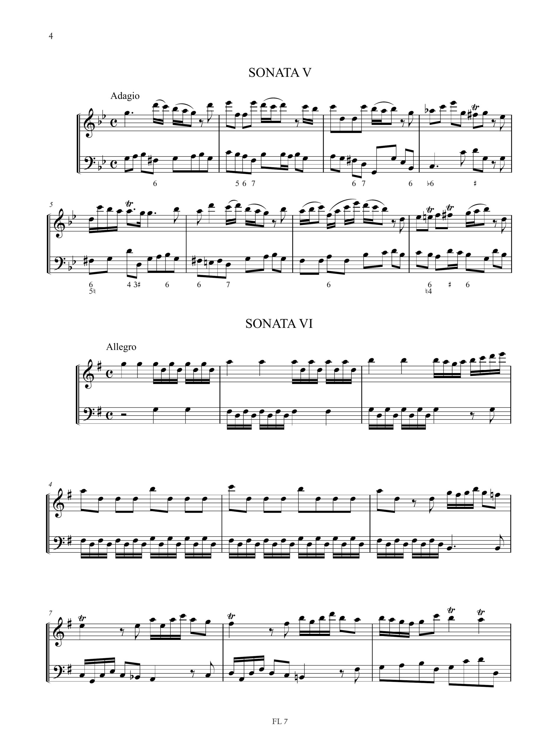 Valentine, Robert: 12 Sonate dal ms. di Parma Sanv. D. 145 per Flauto Dolce Contralto e Basso Continuo - Vol. I: Sonate Nn. 1-6 - Image 4