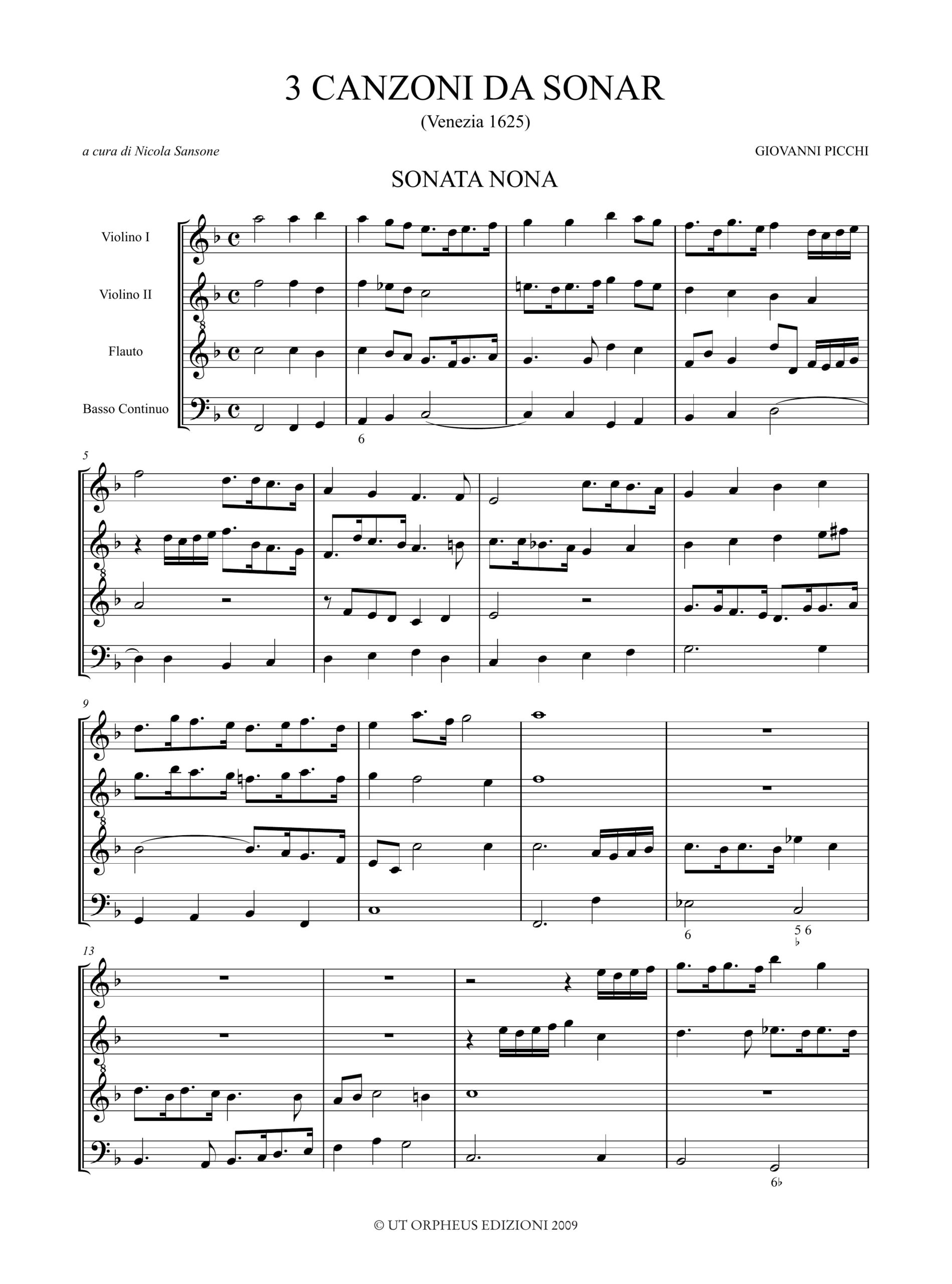 Picchi, Giovanni: 3 Canzoni da sonar (Venezia 1625) - Image 2