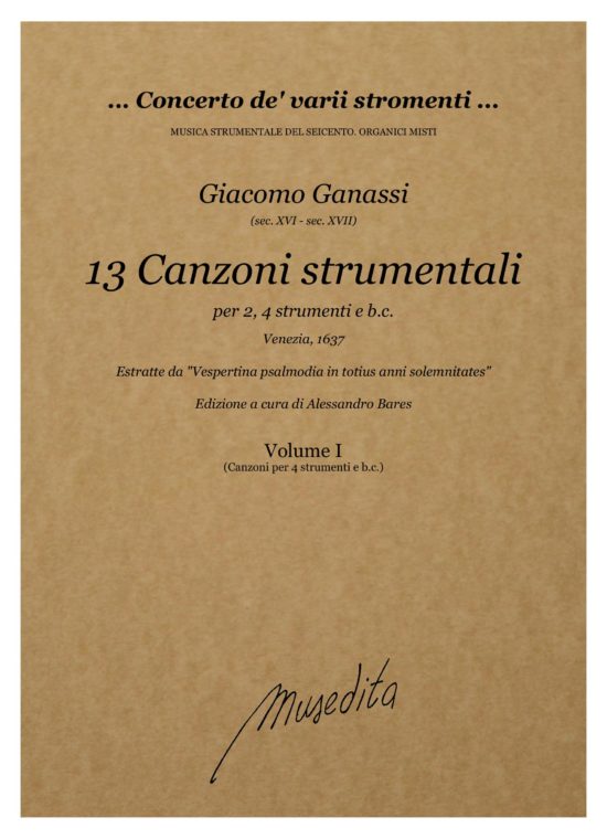 Giacomo Ganassi (sec. XVI - sec. XVII) - 13 canzoni strumentali (Venezia, 1637)