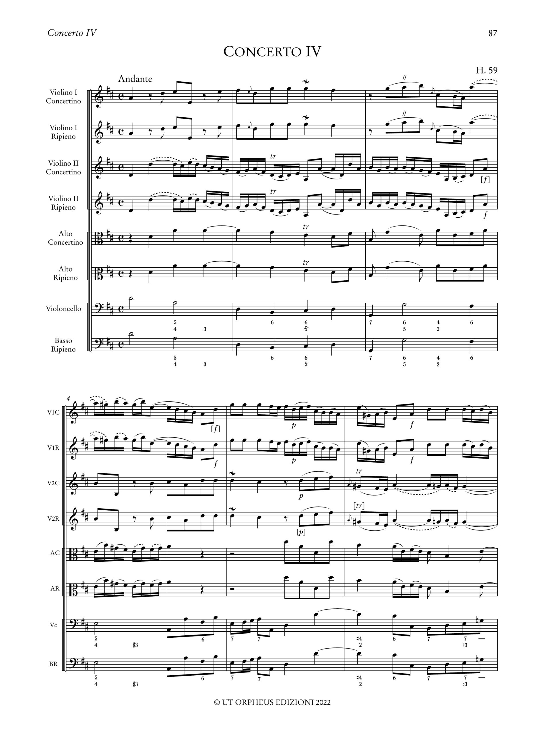 Geminiani, Francesco: 6 Concertos Op. 2 (Second edition, 1755-1757) (H. 56-60) - Image 5