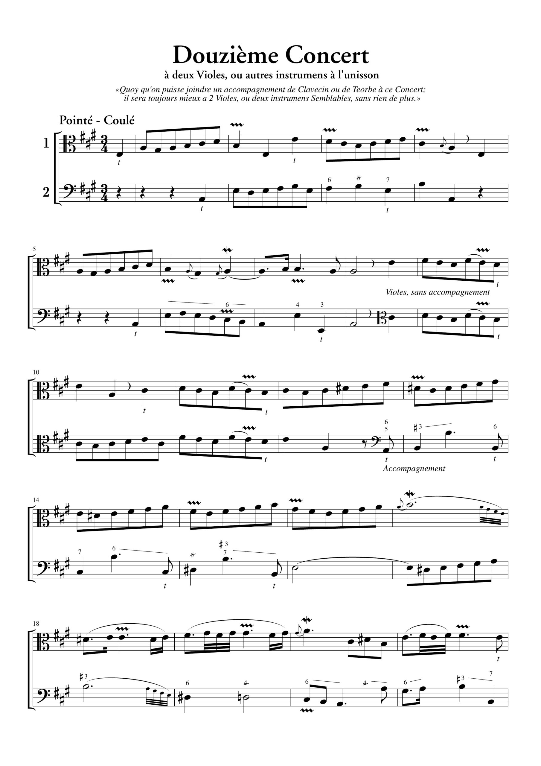 Couperin, François: 2 Concerts à deux Violes per 2 Viole da Gamba - Image 2