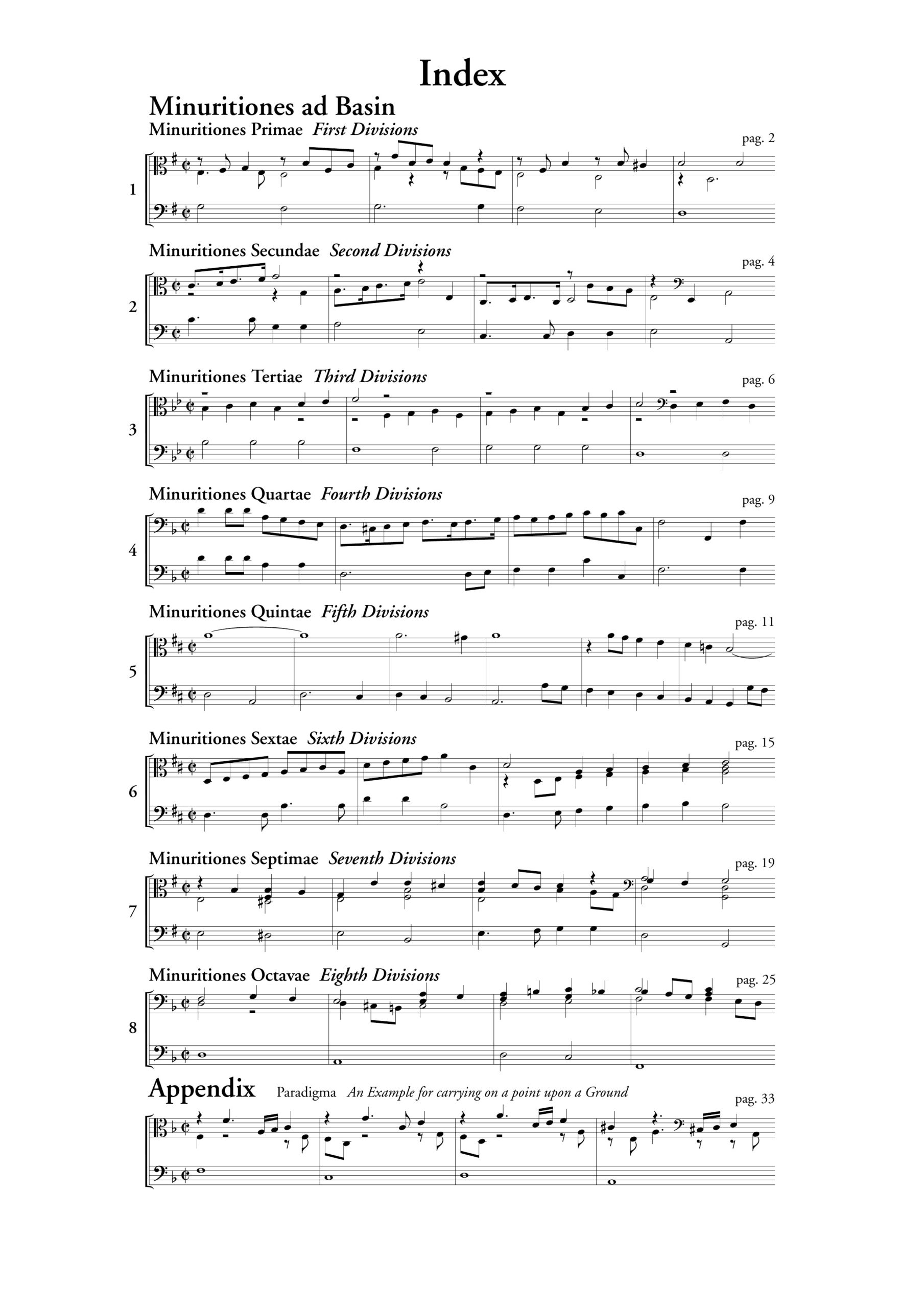 Simpson, Christopher: 8 Minuritiones da “The Division Viol” per Viola da Gamba e Basso Continuo - Image 2