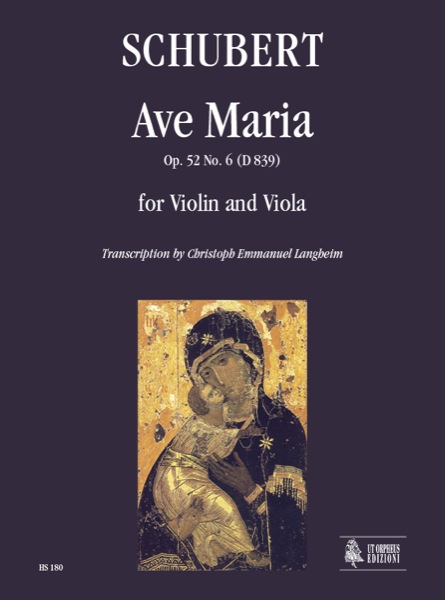 Schubert, Franz: Ave Maria Op. 52 No. 6 (D 839) per Violino e Viola
