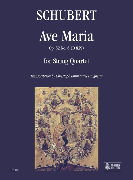 Schubert, Franz: Ave Maria Op. 52 No. 6 (D 839) per Quartetto d’Archi