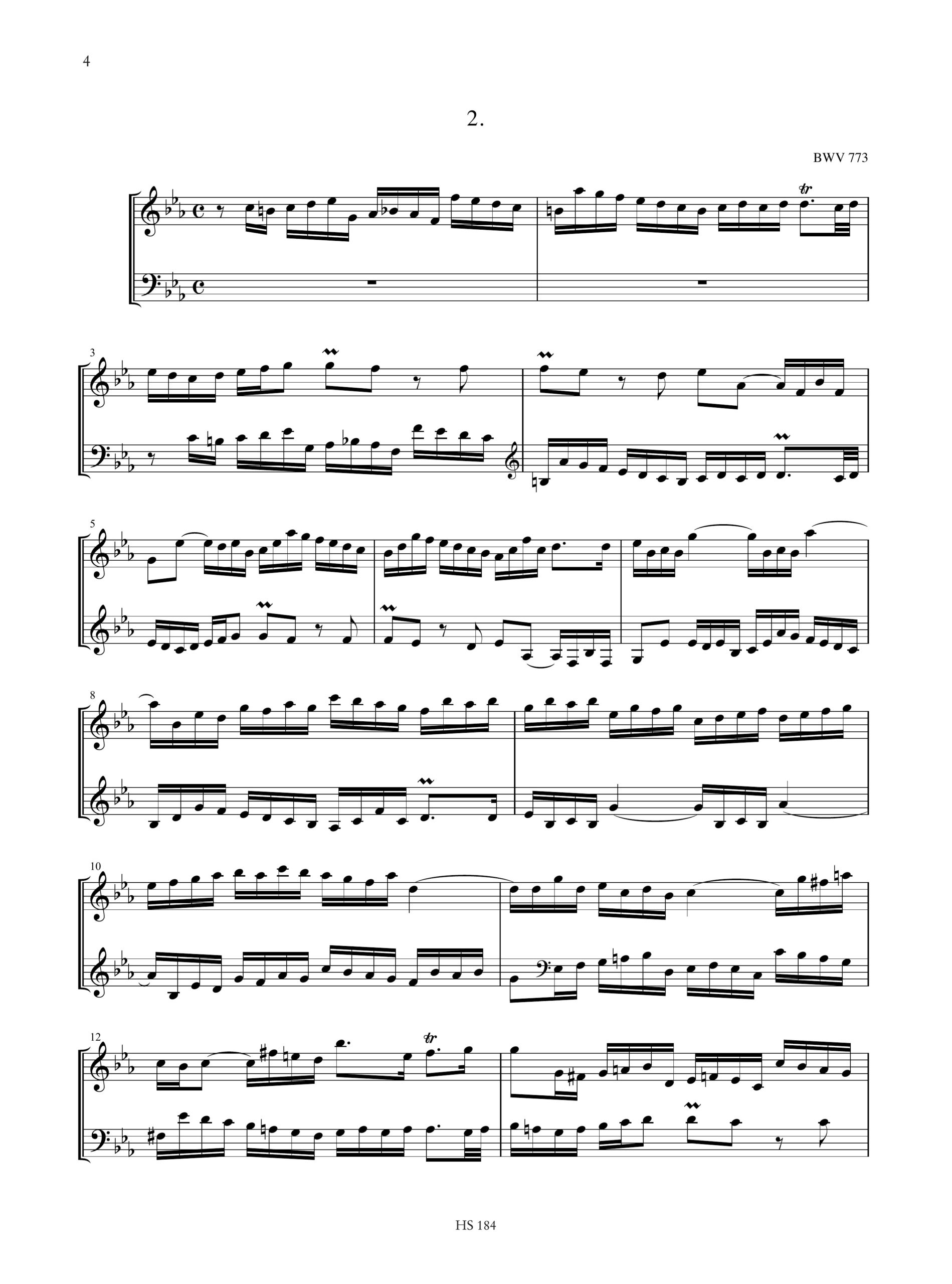 Bach, Johann Sebastian: 15 Invenzioni a due voci BWV 772-786 per Flauto e Violoncello (Fagotto) - Image 3