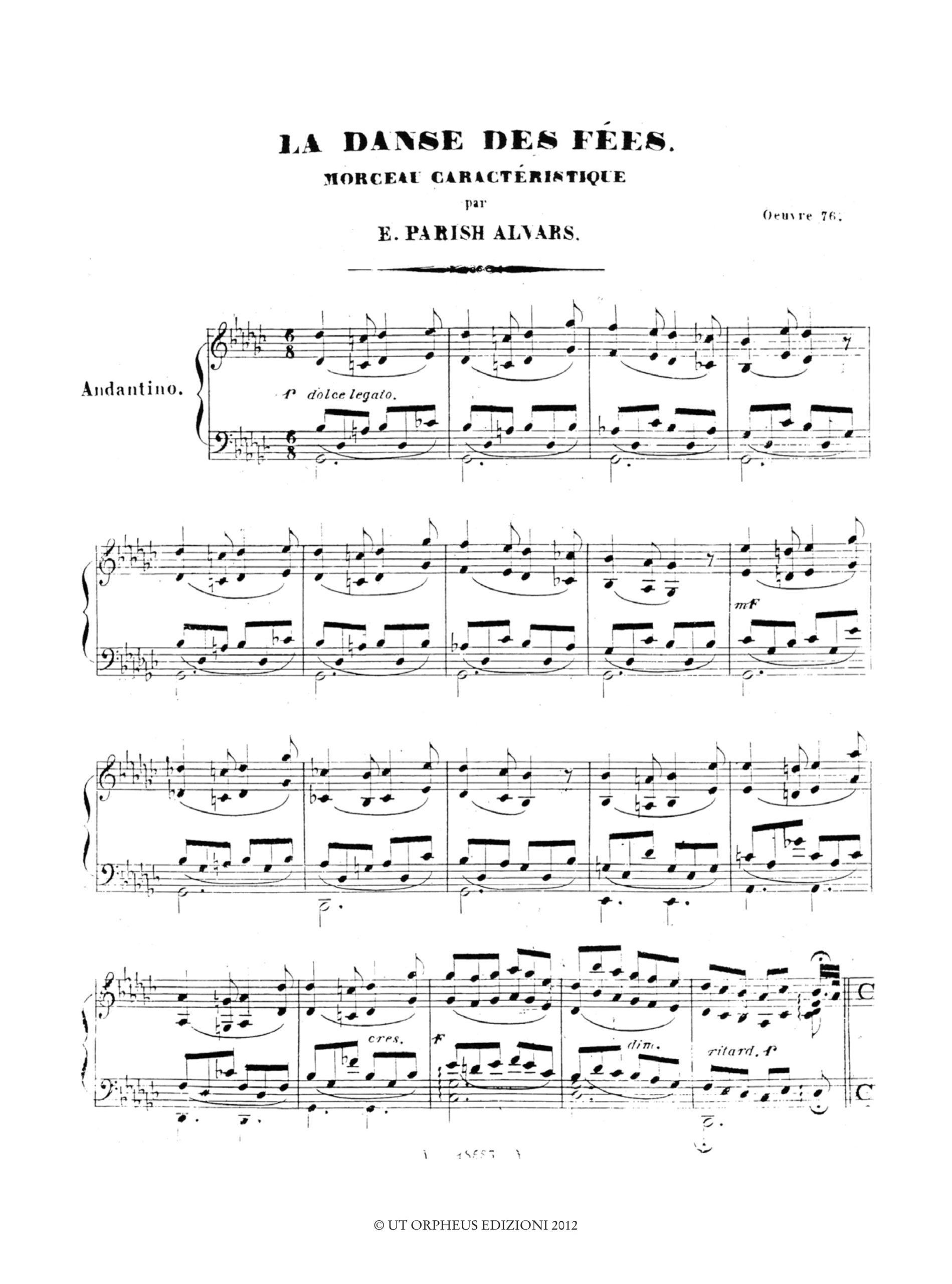 Parish Alvars, Elias: La Danse des Fées Op. 76 - Rêveries Op. 82 per Arpa o Pianoforte - Image 2