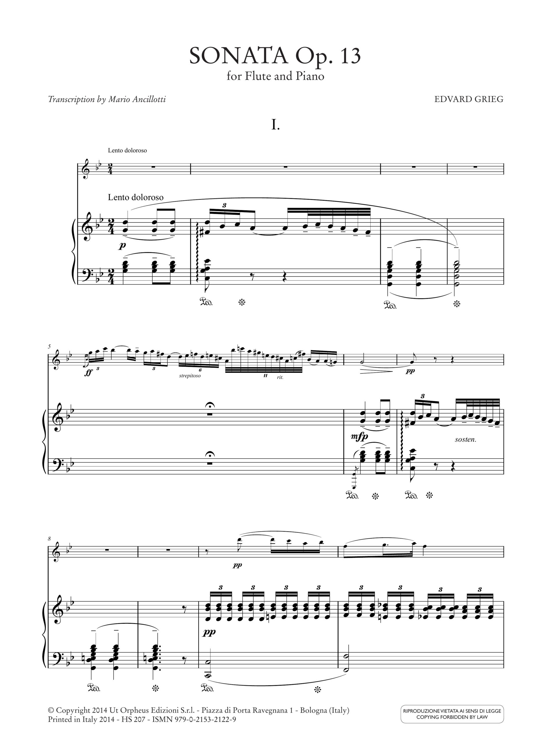 Grieg, Edvard: Sonata op. 13 per Flauto e Pianoforte - Image 2