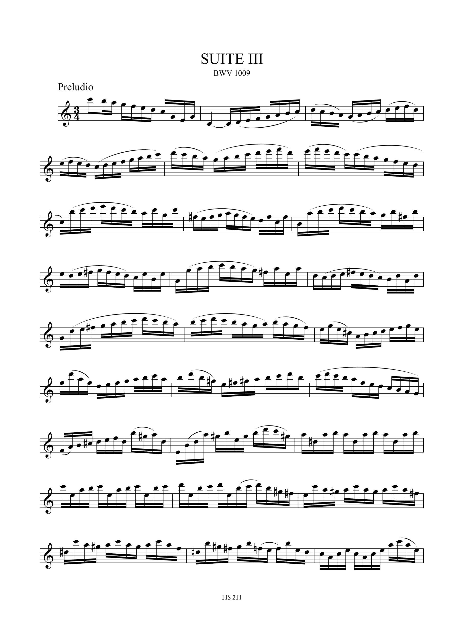 Bach, Johann Sebastian: 6 Suites per Violoncello BWV 1007-1012 trascritte per Flauto solo - Image 4