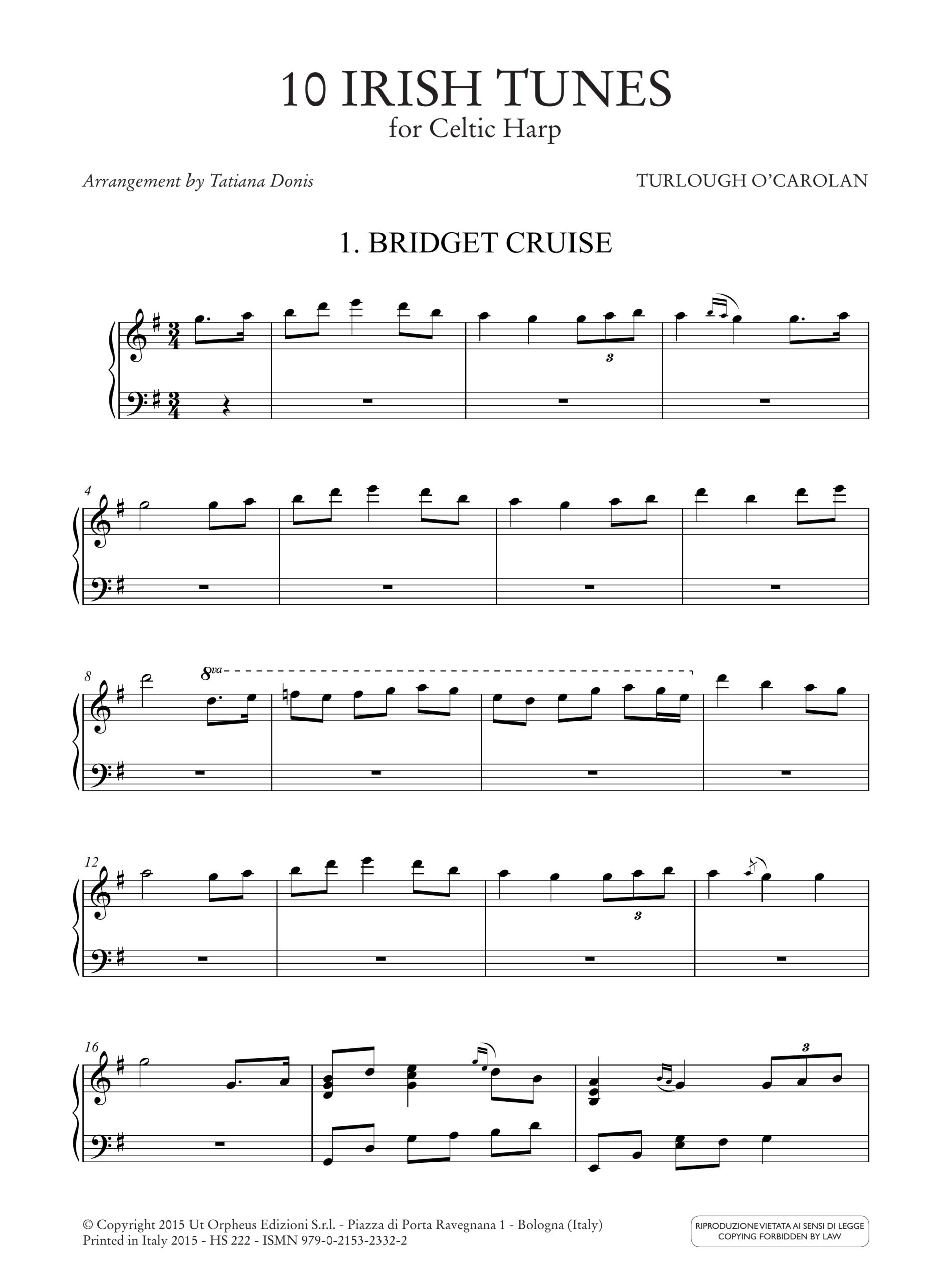 O’Carolan, Turlough: 10 Melodie Irlandesi per Arpa Celtica - Image 2