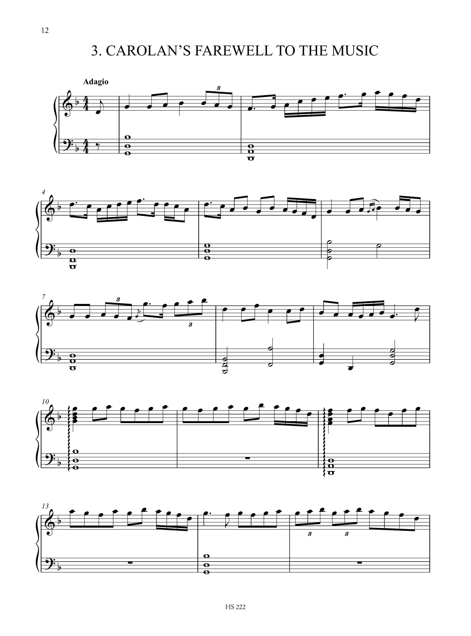 O’Carolan, Turlough: 10 Melodie Irlandesi per Arpa Celtica - Image 4