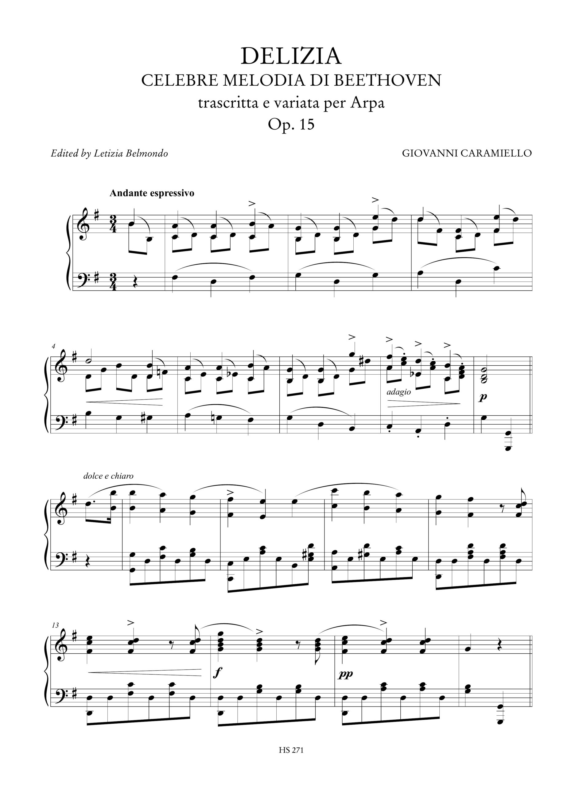 Caramiello, Giovanni: Variazioni e Fantasie su Melodie celebri per Arpa sola - Image 4