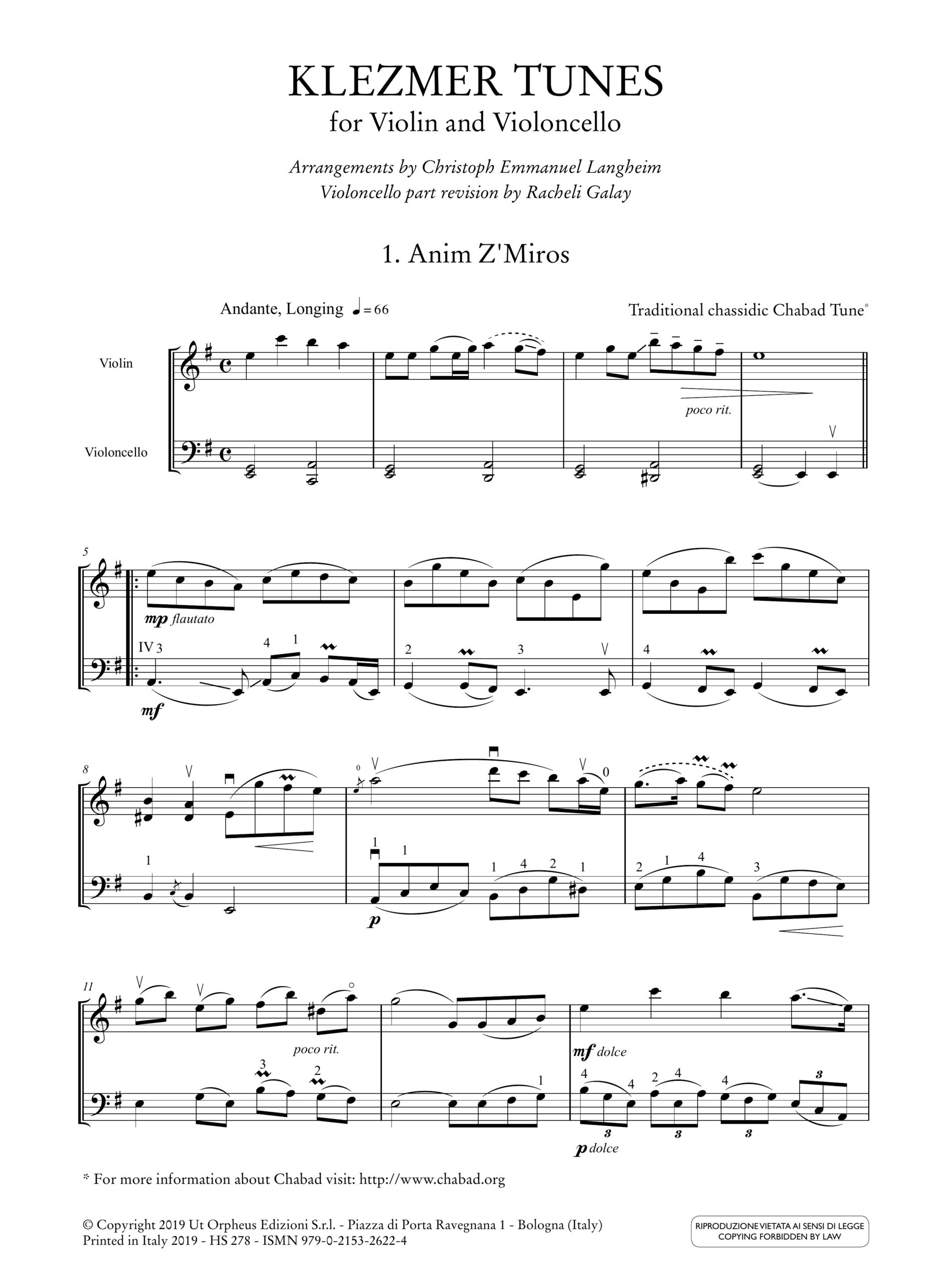 Klezmer Tunes per Violino e Violoncello - Image 2