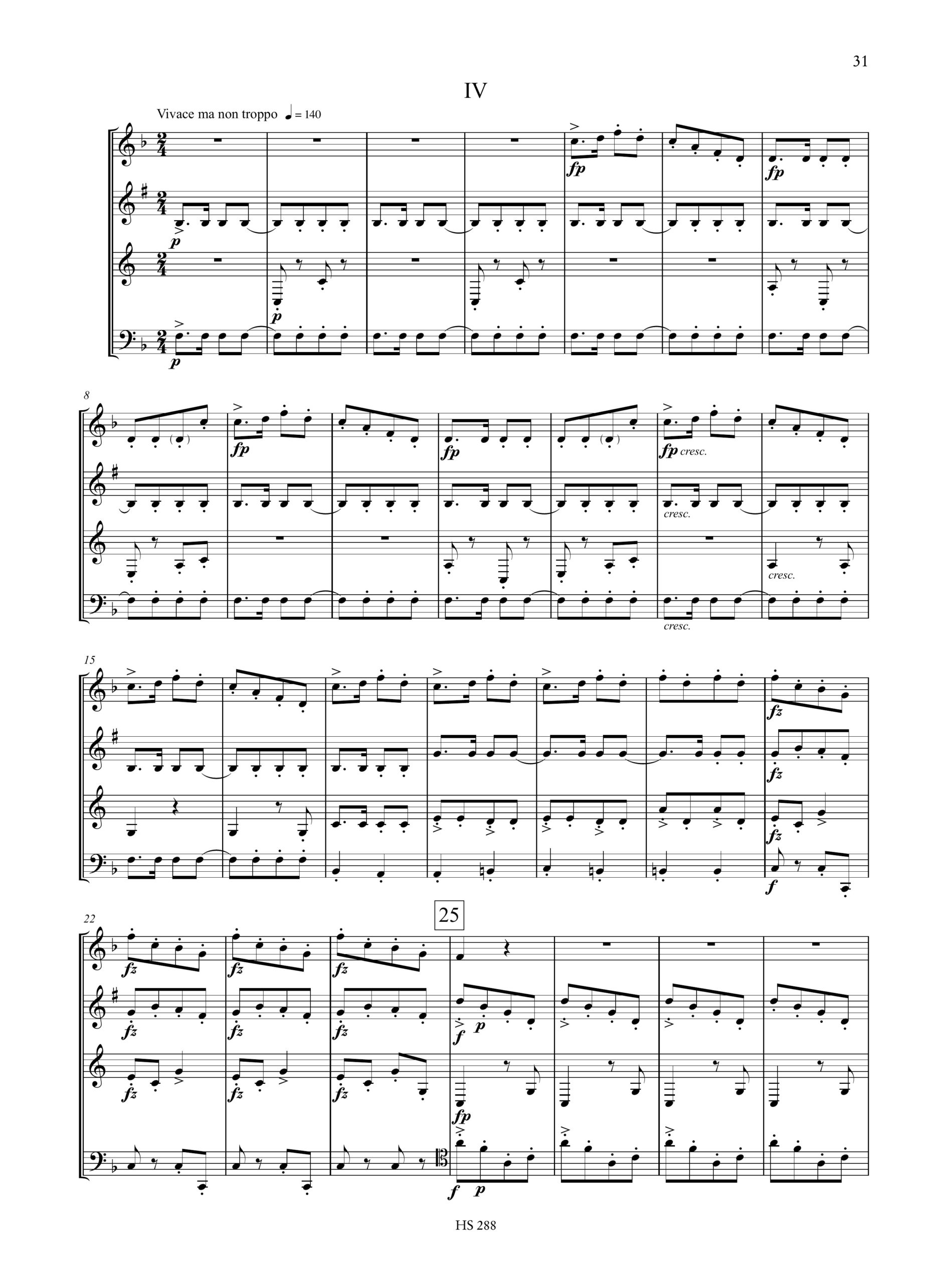 Dvořák, Antonín: Quartetto n. 12 op. 96 “Americano” per Flauto, Clarinetto, Corno e Fagotto - Image 5