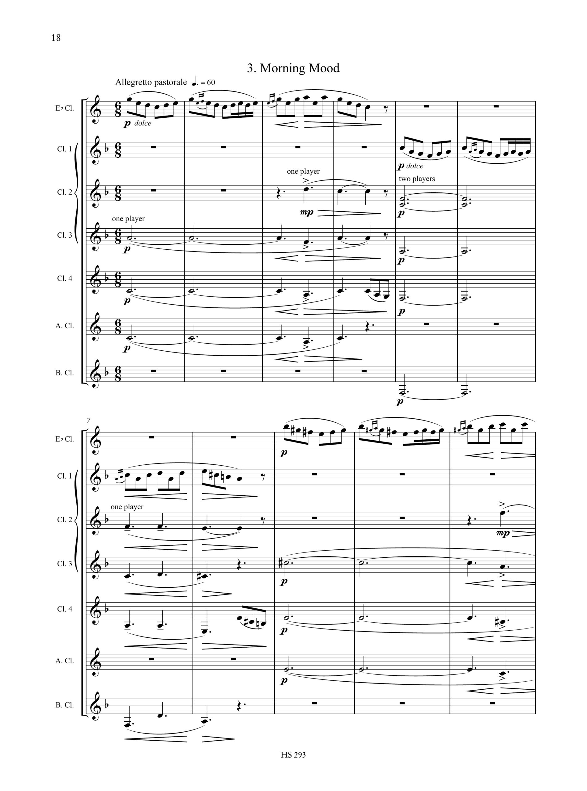 Grieg, Edvard: Peer Gynt Suite op. 23 per 9 Clarinetti o Orchestra di Clarinetti - Image 4