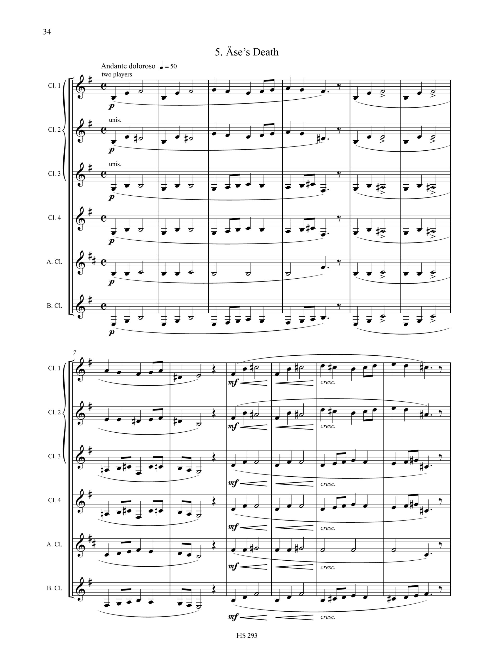 Grieg, Edvard: Peer Gynt Suite op. 23 per 9 Clarinetti o Orchestra di Clarinetti - Image 6