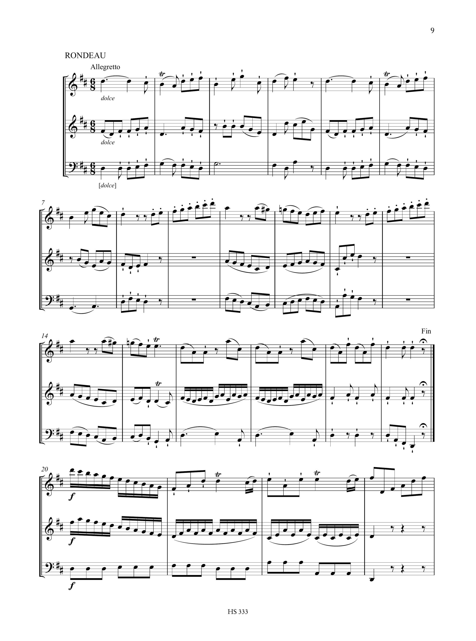 Cambini, Giuseppe Maria: 6 Trii per Flauto, Violino e Violoncello - Vol. 2: Trii 4-6 - Image 3