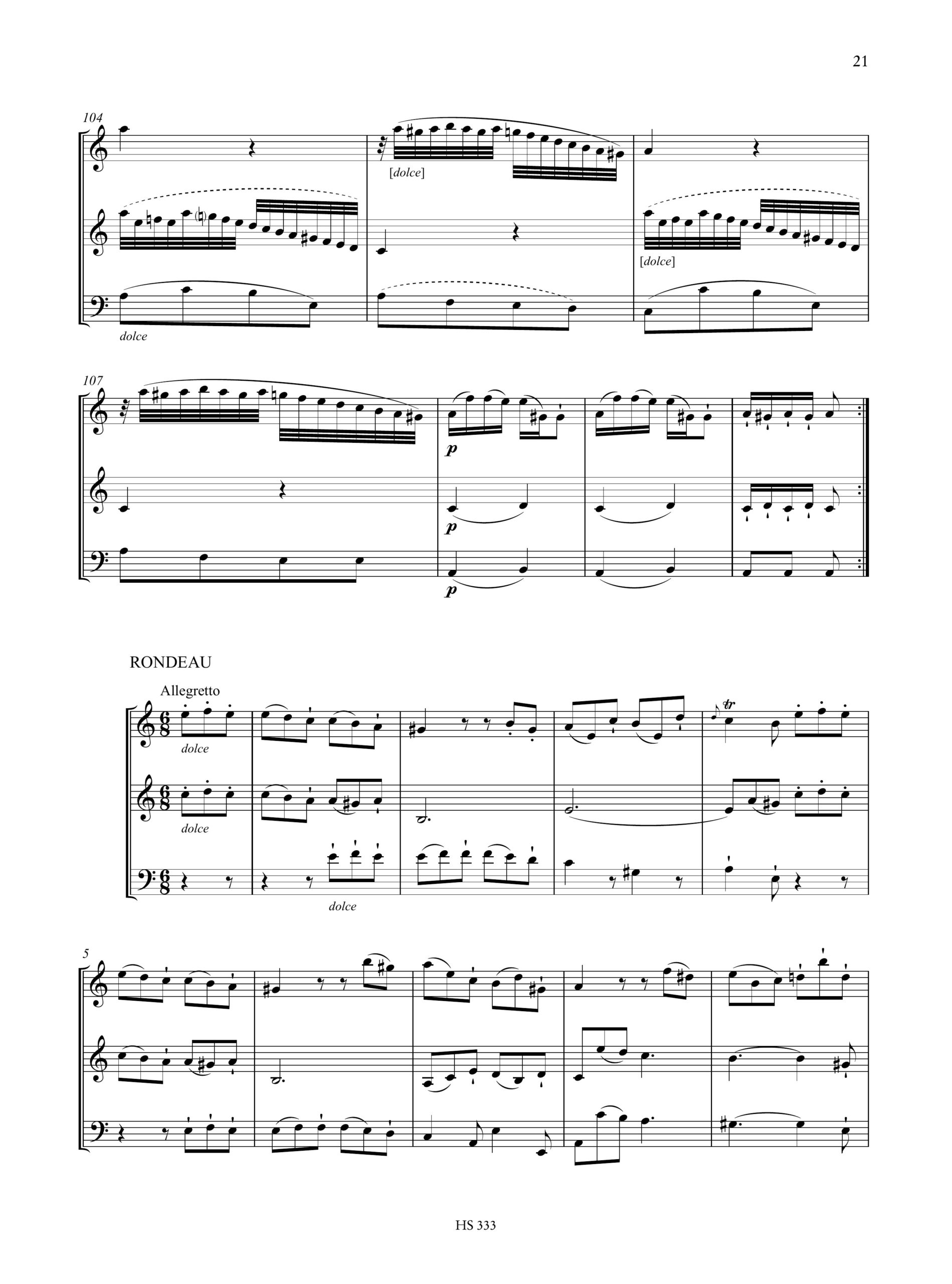 Cambini, Giuseppe Maria: 6 Trii per Flauto, Violino e Violoncello - Vol. 2: Trii 4-6 - Image 5
