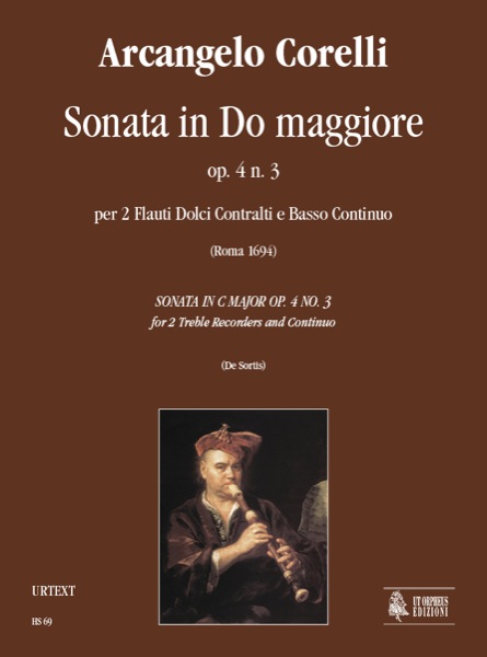 Corelli, Arcangelo: Sonata in Do maggiore Op. 4 N. 3 per 2 Flauti Dolci Contralti e Basso Continuo