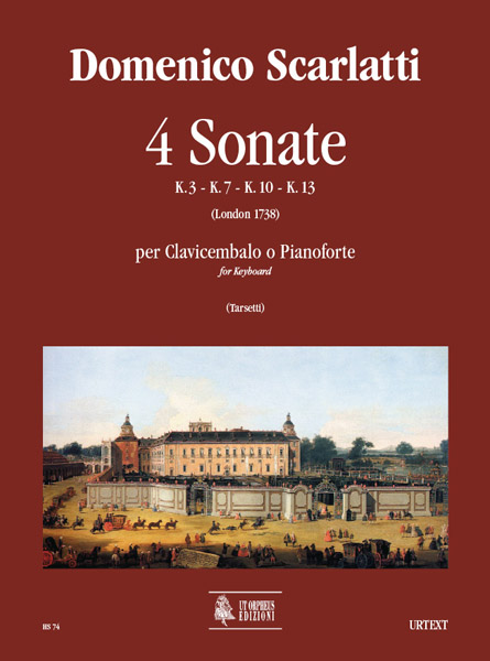 Scarlatti, Domenico: 4 Sonate (K. 3, 7, 10, 13) per Clavicembalo (Pianoforte)