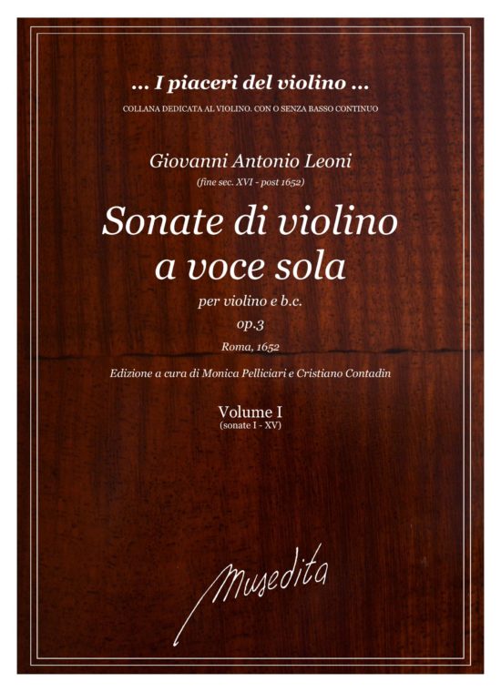 G.A. Leoni - Sonate di violino a voce sola op.3 (Roma, 1652), 31 sonate per violino e b.c.
