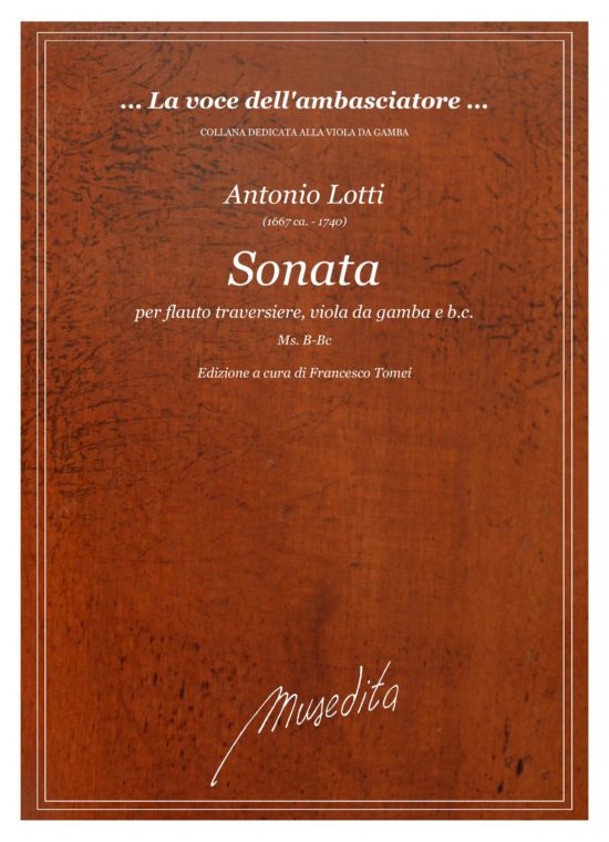 Antonio Lotti (1667 ca. - 1740) - Sonata (Ms, B-Bc) per flauto traverso, viola da gamba e b.c.