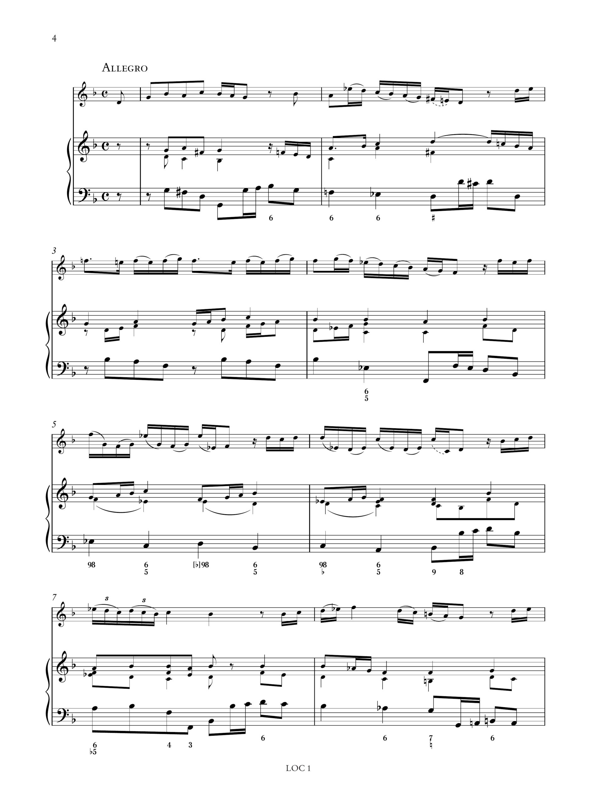 Locatelli, Pietro Antonio: Sonata à Violino Solo da Camera per Violino e Basso Continuo - Image 3