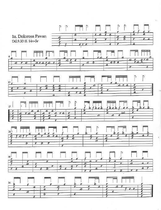 Anthony Holborne, Music for Lute and Bandora