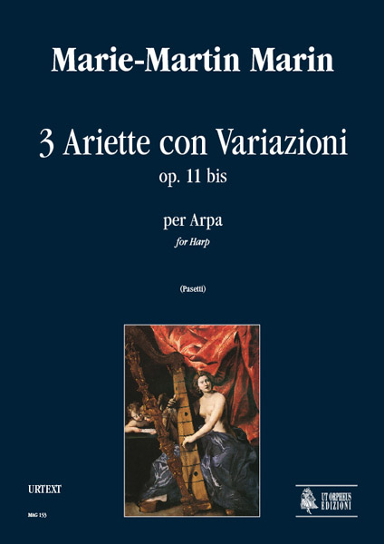 Marin, Marie-Martin: 3 Ariette con Variazioni Op. 11 bis per Arpa