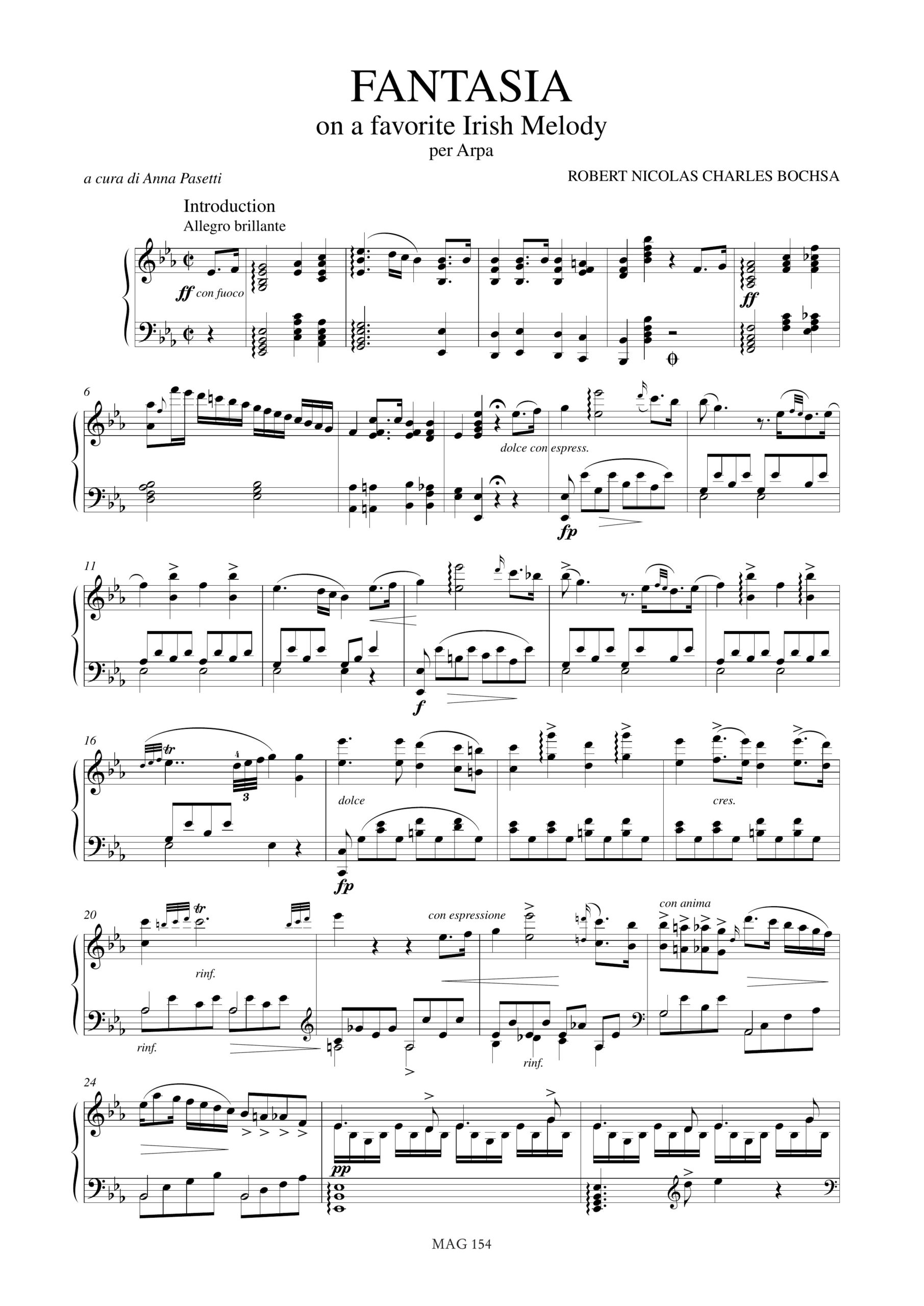 Bochsa, Robert Nicolas Charles: Fantasia on a favorite Irish Melody per Arpa - Image 2