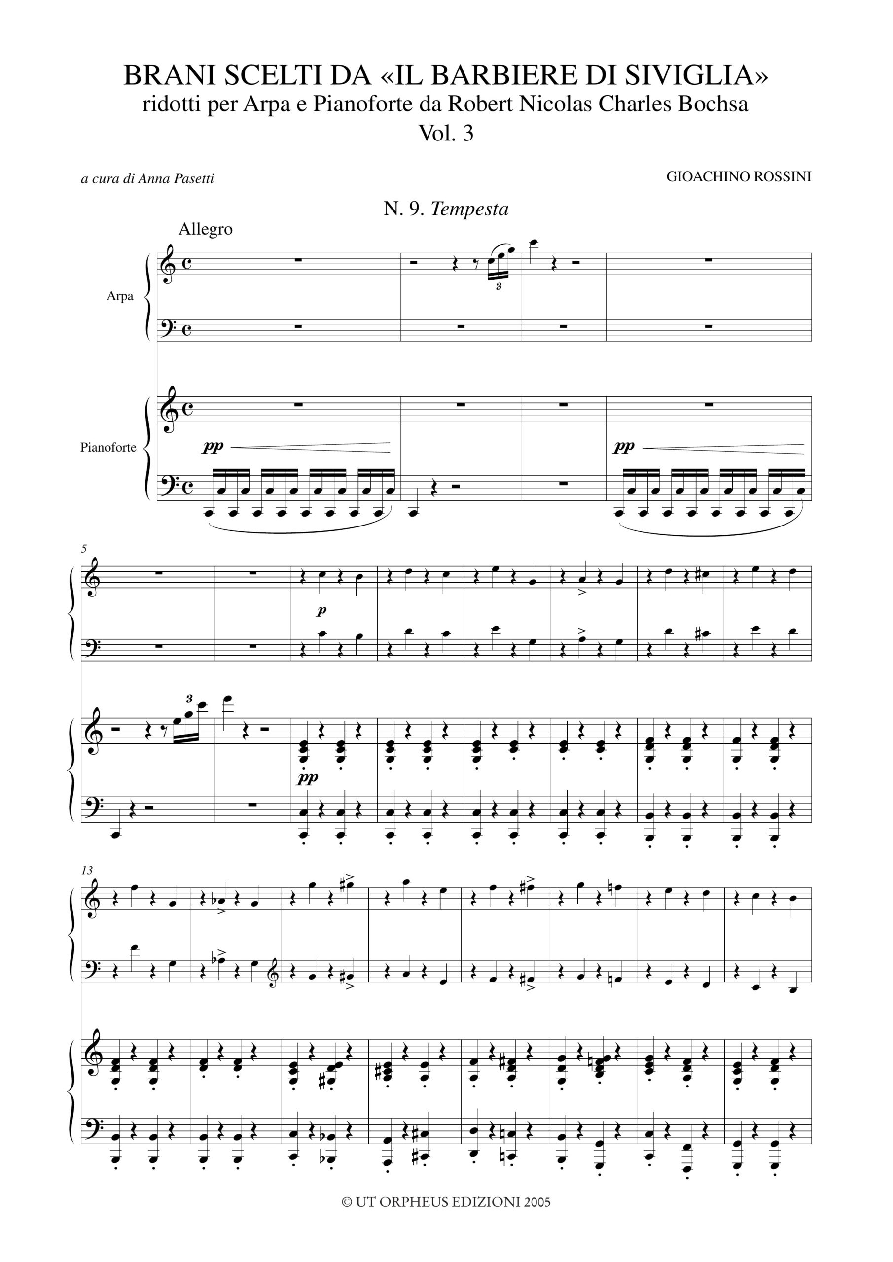 Rossini, Gioachino: Brani scelti da “Il Barbiere di Siviglia” ridotti per Arpa e Pianoforte da Robert Nicolas Charles Bochsa - Vol. 3 - Image 2