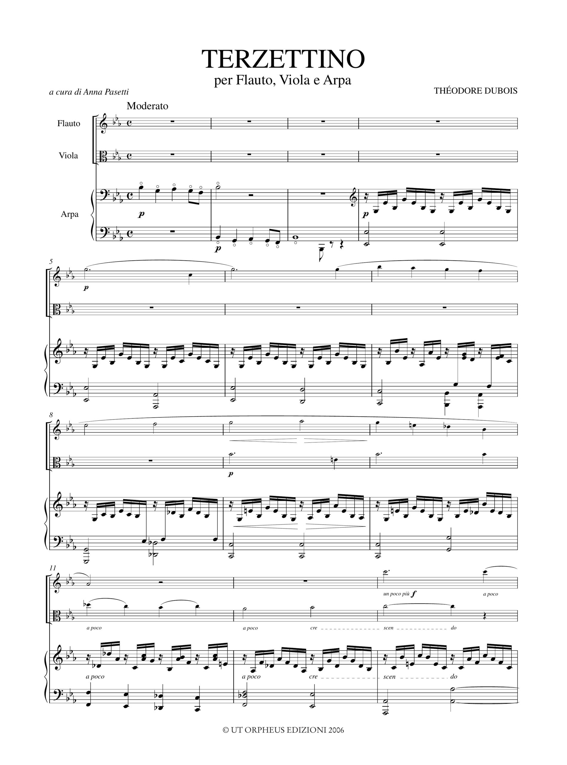 Dubois, Théodore: Terzettino per Flauto, Viola e Arpa - Image 2