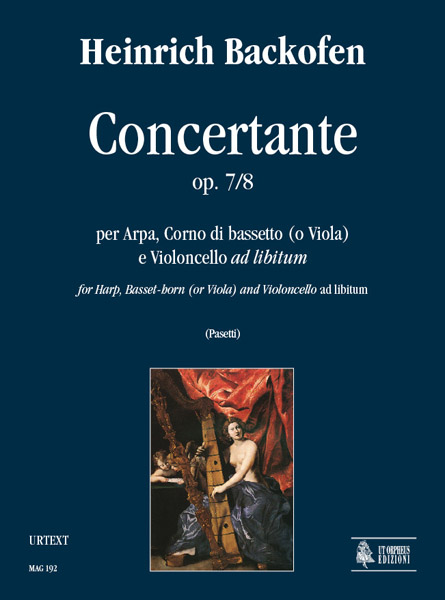 Backofen, Heinrich: Concertante Op. 7/8 per Arpa, Corno di bassetto (o Viola) e Violoncello ad libitum