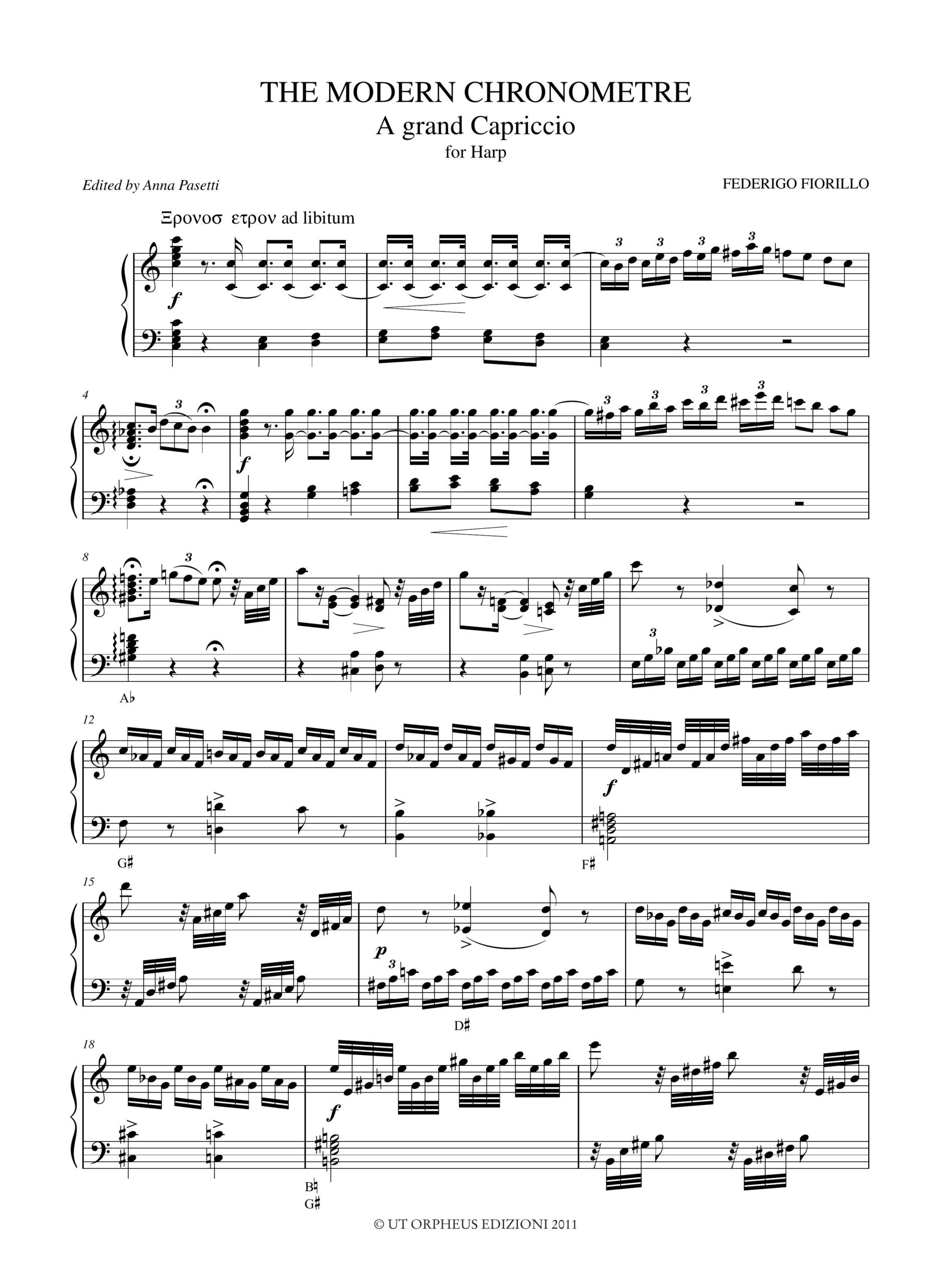 Fiorillo, Federigo: The Modern Chronometre. A Grand Capriccio per Arpa - Image 2