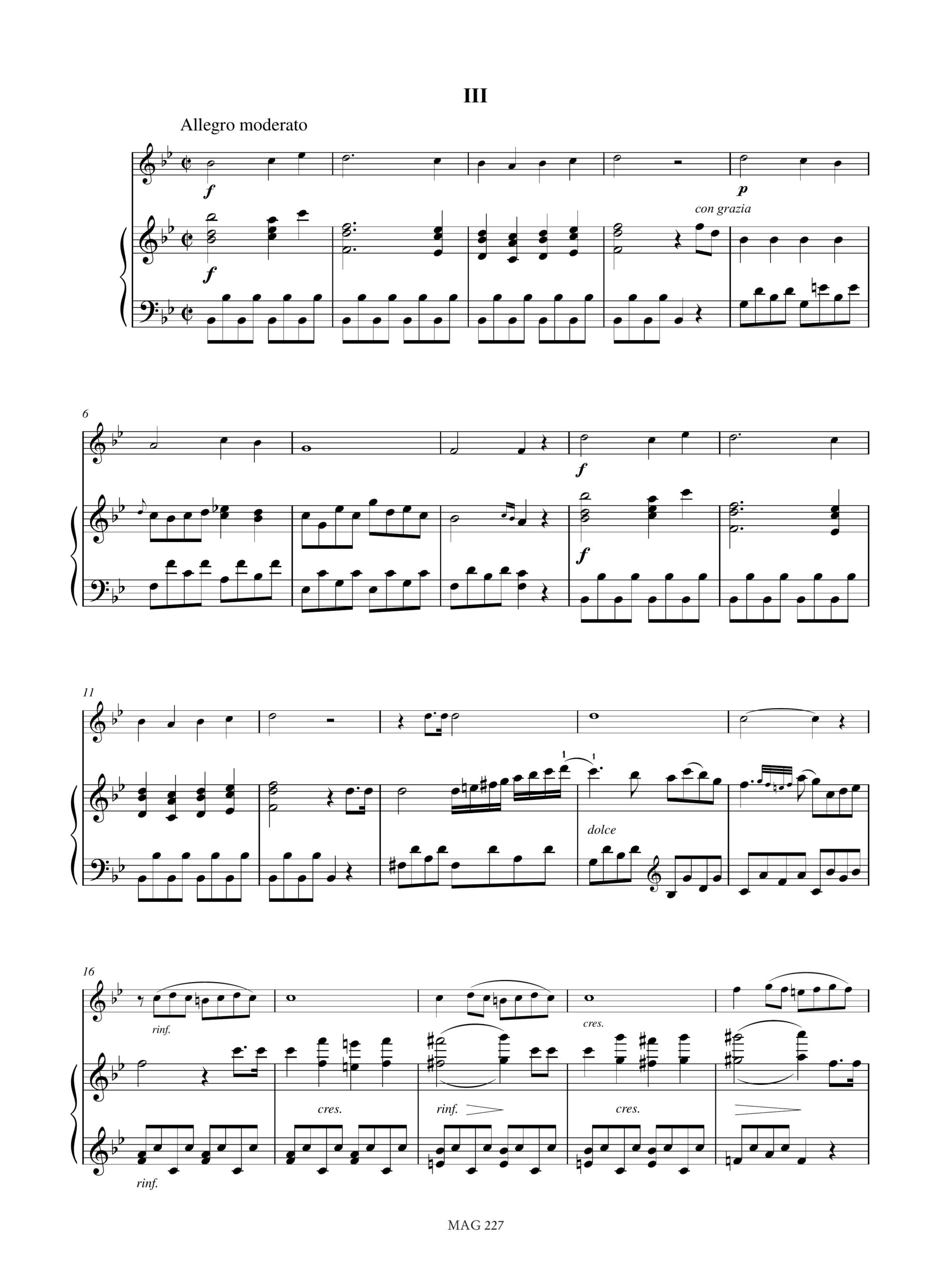 Naderman, François-Joseph: 3 Sonatine Op. 27 per Arpa e Flauto (Violino) - Image 4