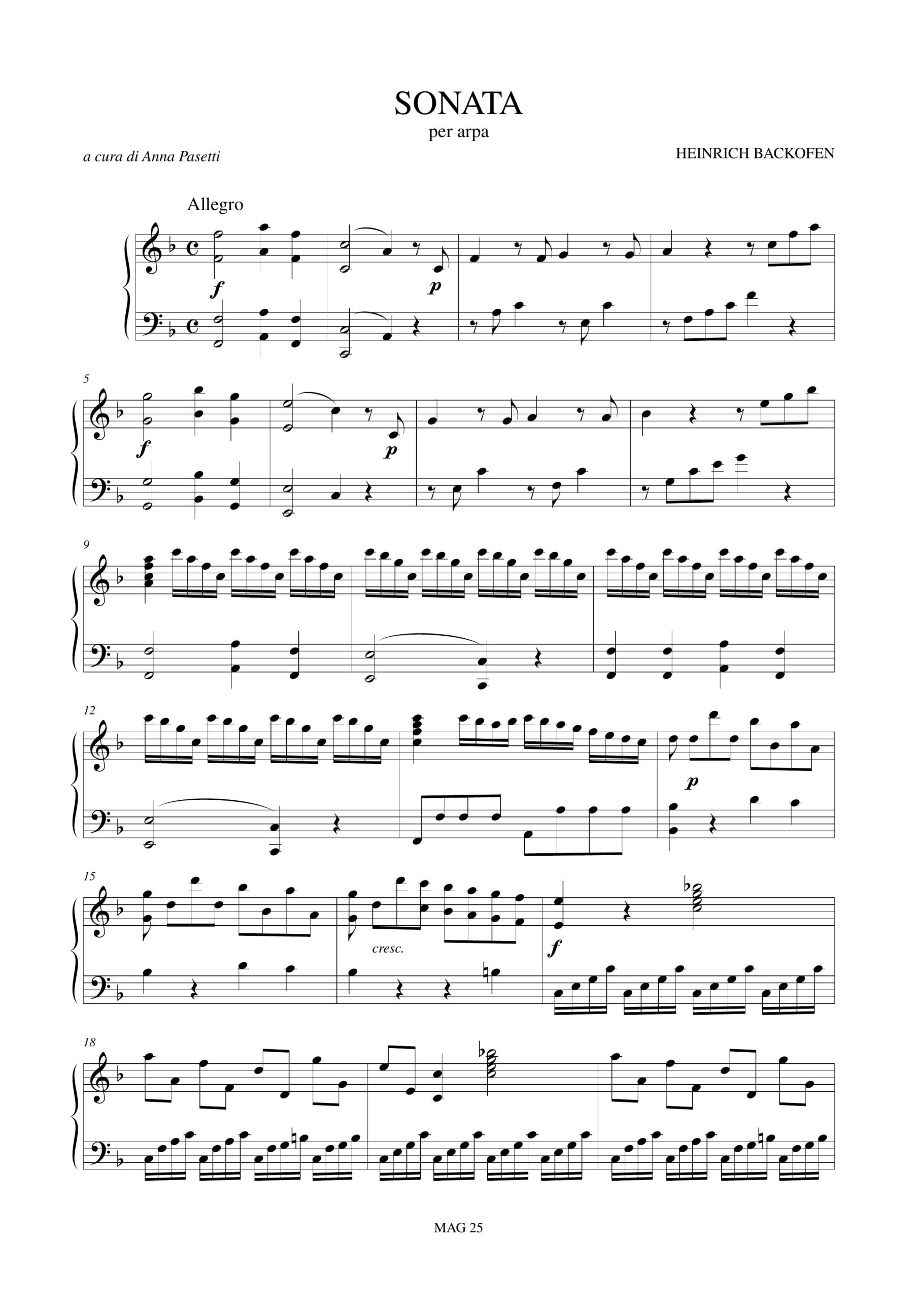 Backofen, Heinrich: Sonata per Arpa - Image 2