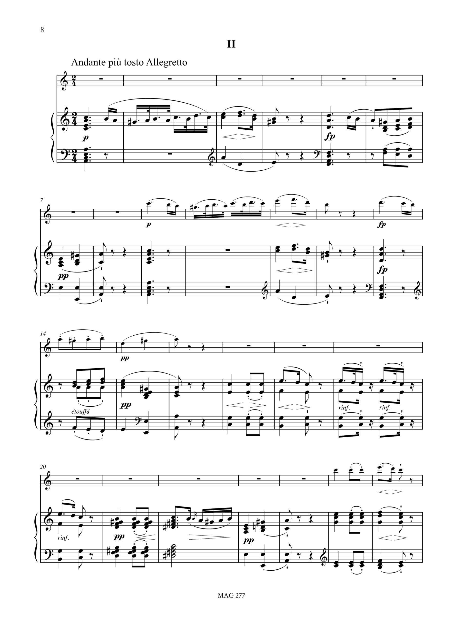 Beethoven, Ludwig van: Deux Cantabiles (dalle Sonate per Violino op. 12 nn. 2 e 3) per Arpa e Violino - Image 3