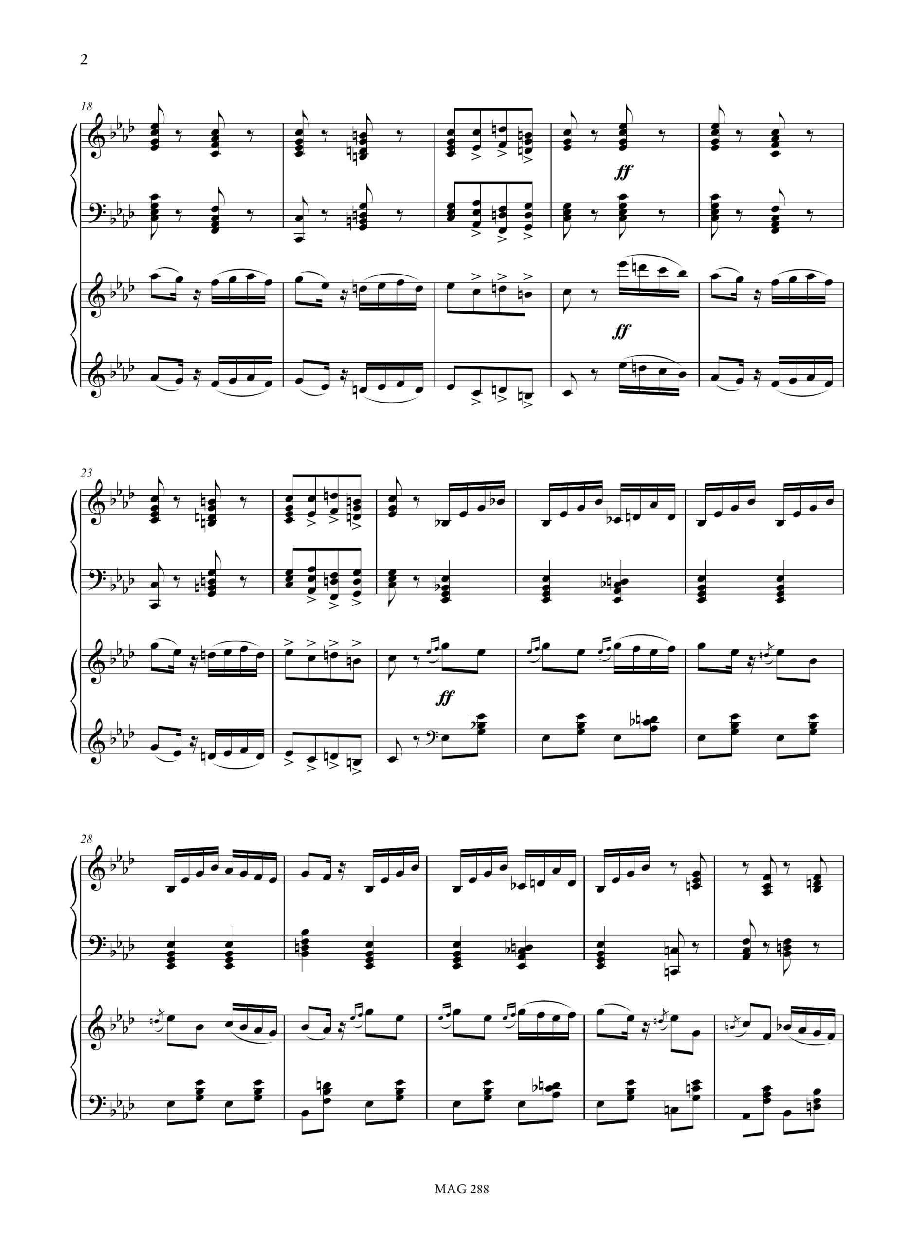 Zamara, Antonio: Divertissement sur des motifs de “Rigoletto” per 2 Arpe - Image 3