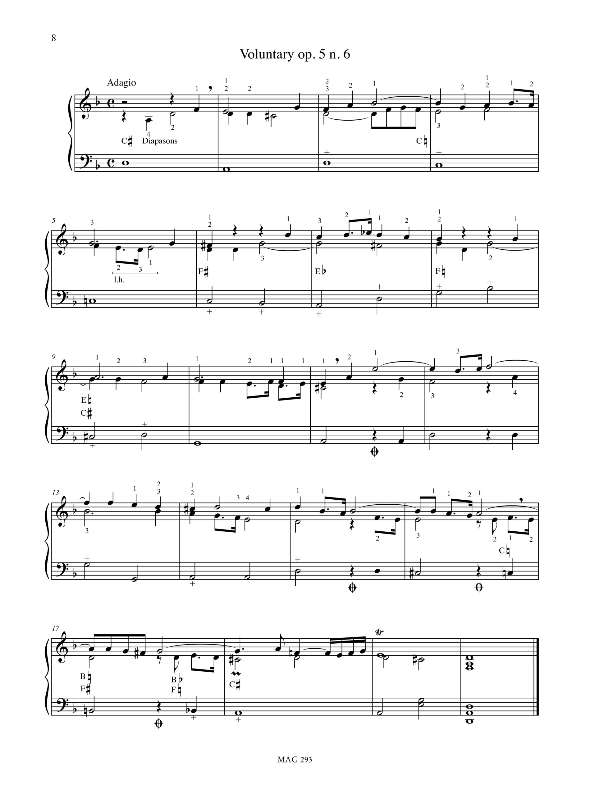 Stanley, John: 6 Voluntaries per Arpa - Image 3