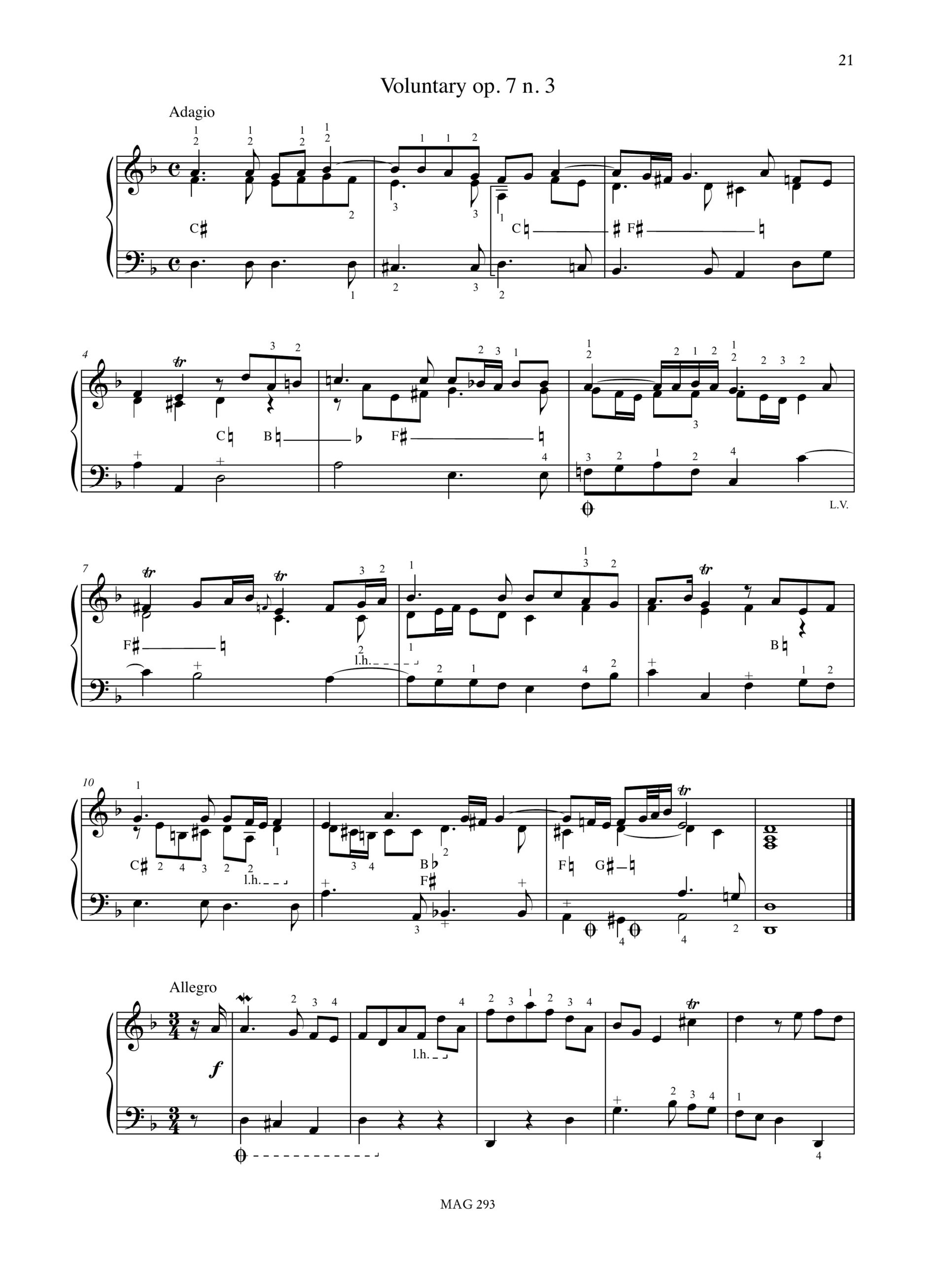 Stanley, John: 6 Voluntaries per Arpa - Image 5