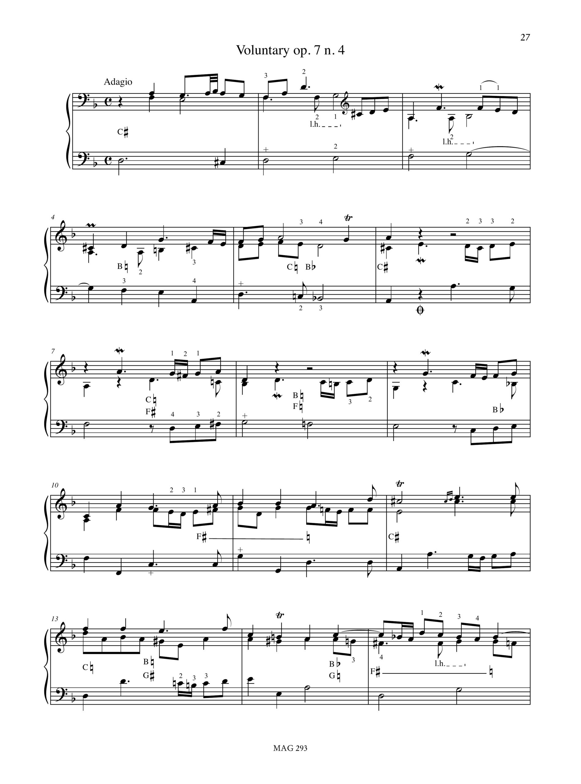 Stanley, John: 6 Voluntaries per Arpa - Image 6